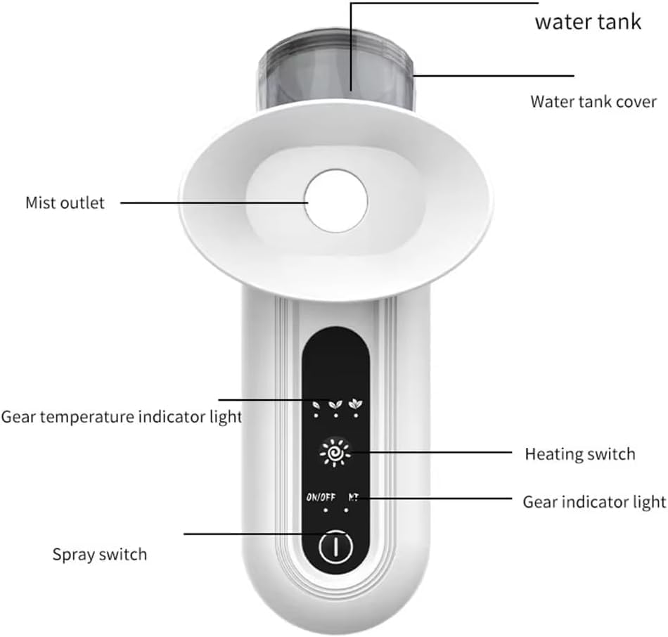 Eye Steamer for Dry Eye, Upgraded Eye Relief Steam Therapy, Heated Nano Eye Mist Steam Sprayer for Relief Dry Eye and Face, Rechargeable Eye Mist Steamer for Moisturizing & Cleaning image number 2