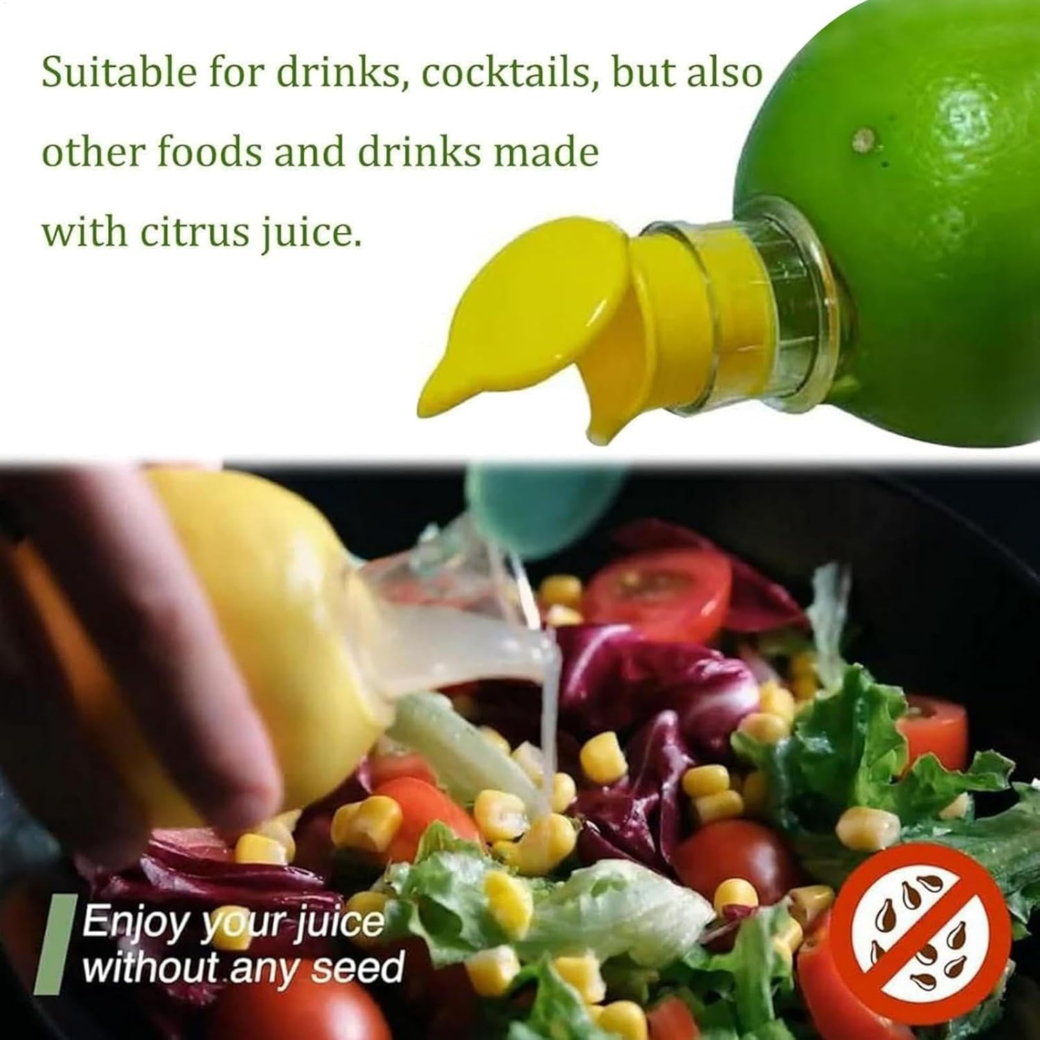 Lemon Squeezer, Lemon Juicer Press, Portable Orange Squeezer, Portable Screw Top Lemon Press with Built-In Filter, Lemon Juicer Faucet Hand Citrus Juicer image number 2