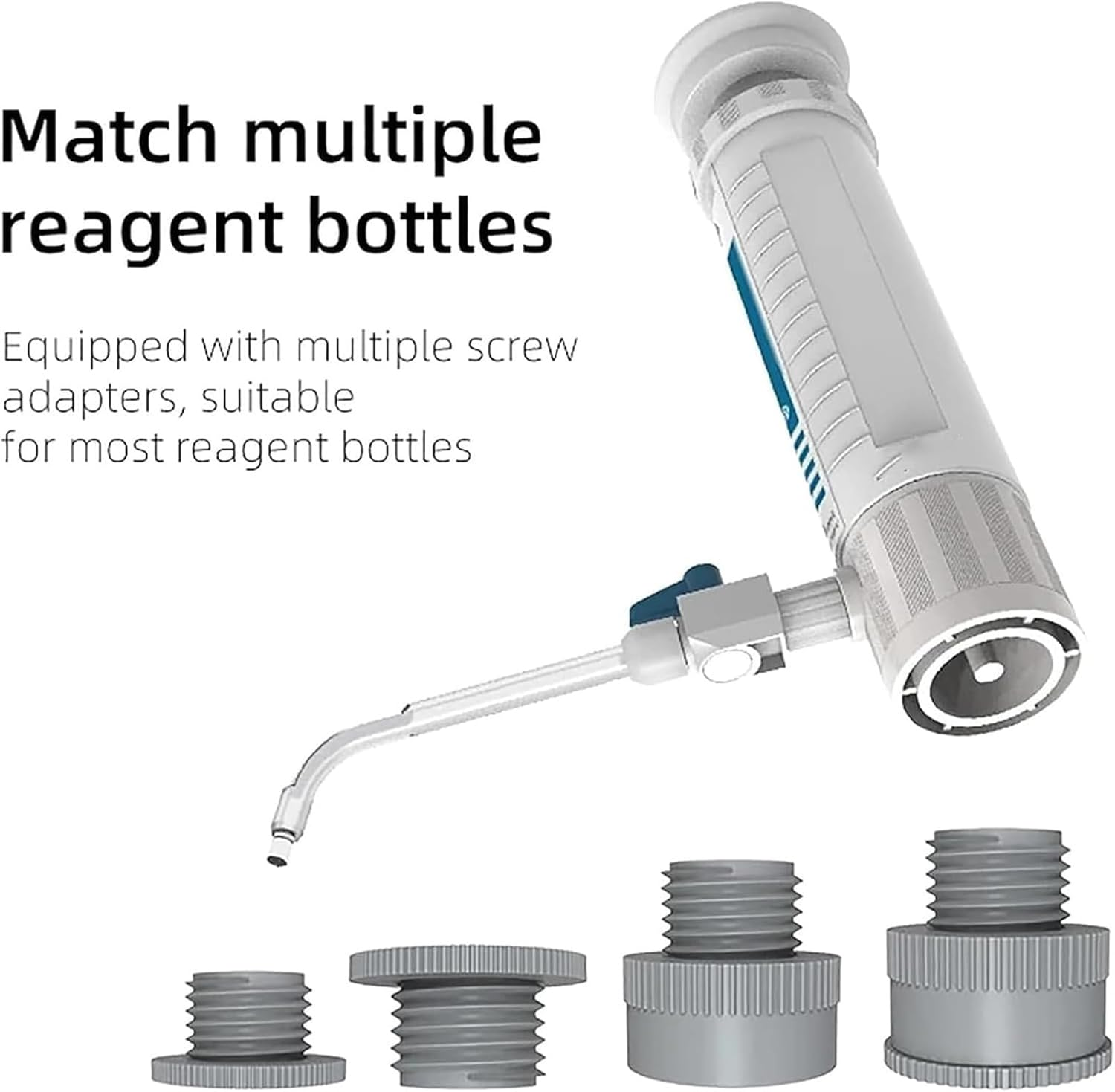 Bottle Top Dispenser,Liquid Dispenser Lab Bottletop Dispenser with Standard Valve,Liquid Dispenser with Digits Display Window, Safety Return Valve, Accurate Gear Adjustment(10-60Ml) image number 5