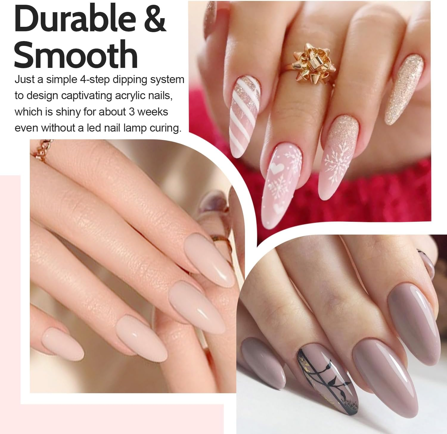 Lavender Violets Dip Powder Liquid Set with Activator, Base Top Coat and Brush Saver 0.5Oz/Bot Nail File Necessary Tools for Dipping Powder Acrylic Manicure Pedicure J775 image number 6