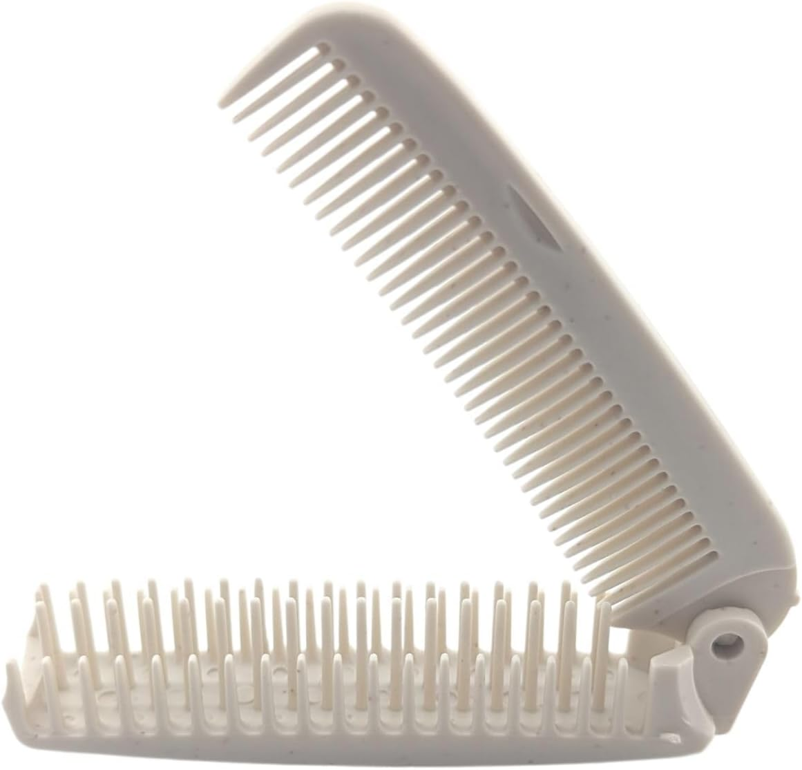Foldable Hair Brush and Comb - Plastic-Free 100% Biodegradable Wheat Straw (White) image number 6