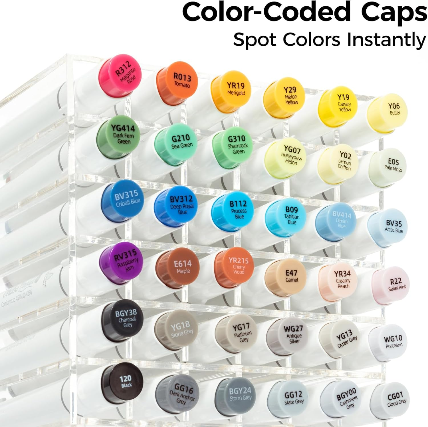 Ohuhu Alcohol Markers Brush Tip: 36-Color Supreme Brush & Chisel Double Tipped Art Marker Set for Artist Adults Coloring Illustrations Sketching- Honolulu Plus- Refillable - 36 Colours image number 1