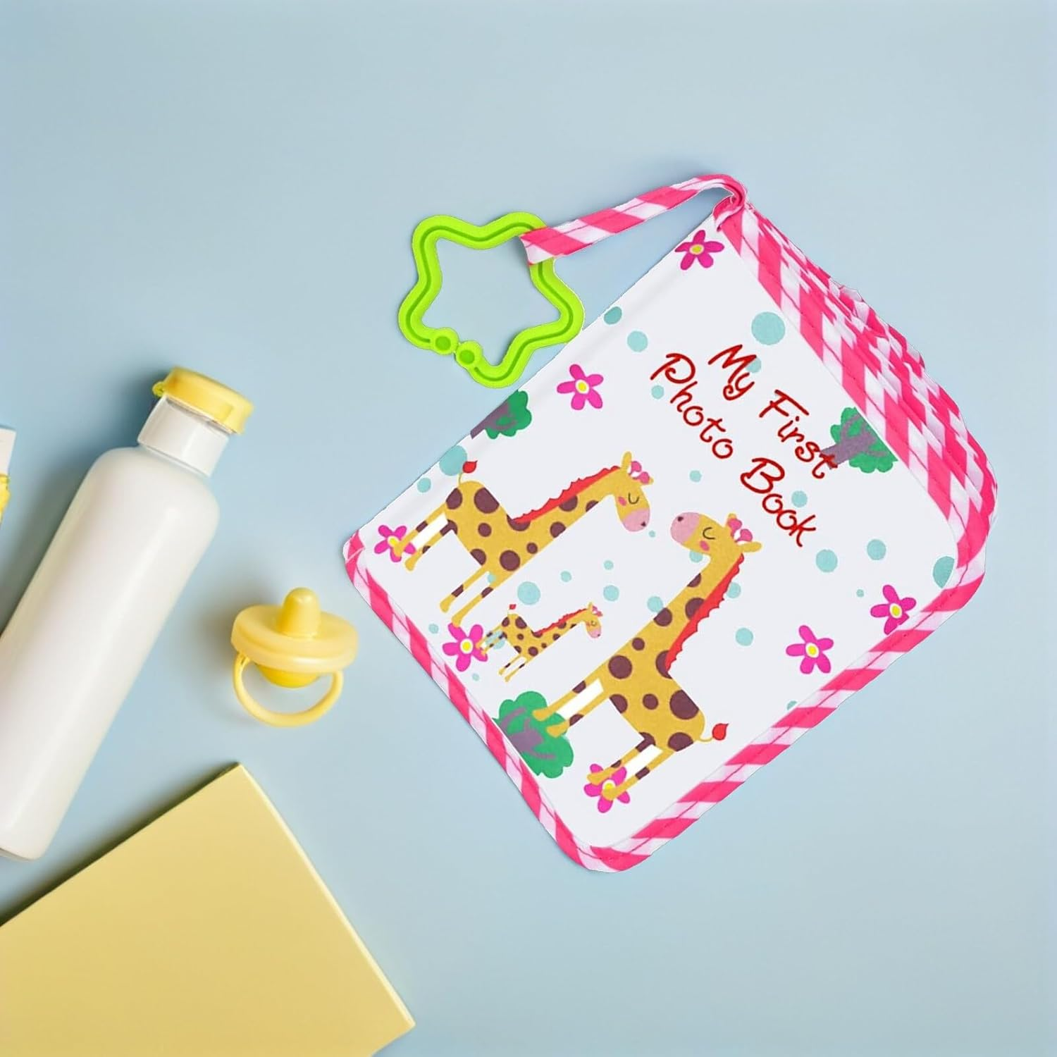 Yardwe Photo Album Soft Keepsake Book for First Year Memories Milestone Recording with Photo Pockets Boys Personalize with Stickers image number 3