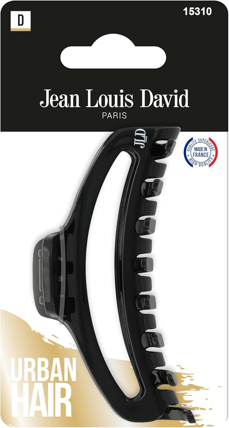 Jean Louis David Black Hollow Hair Claw Clip for Long Hair