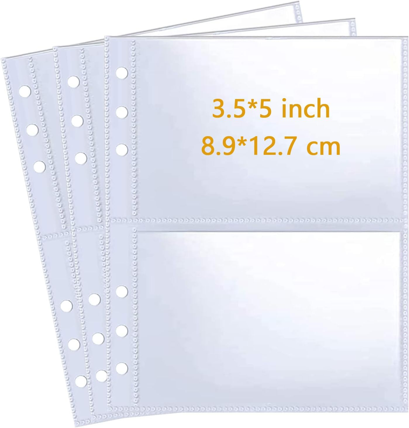 30 Pack 60 Pockets 5X7' Ultra-Clear Photocard Sleeves for 6 Ring A5 Binder, Double-Sided 1 Pocket Photo Pages, Top Loading Sheet Protector for Photos, Postcards, Seed Packets