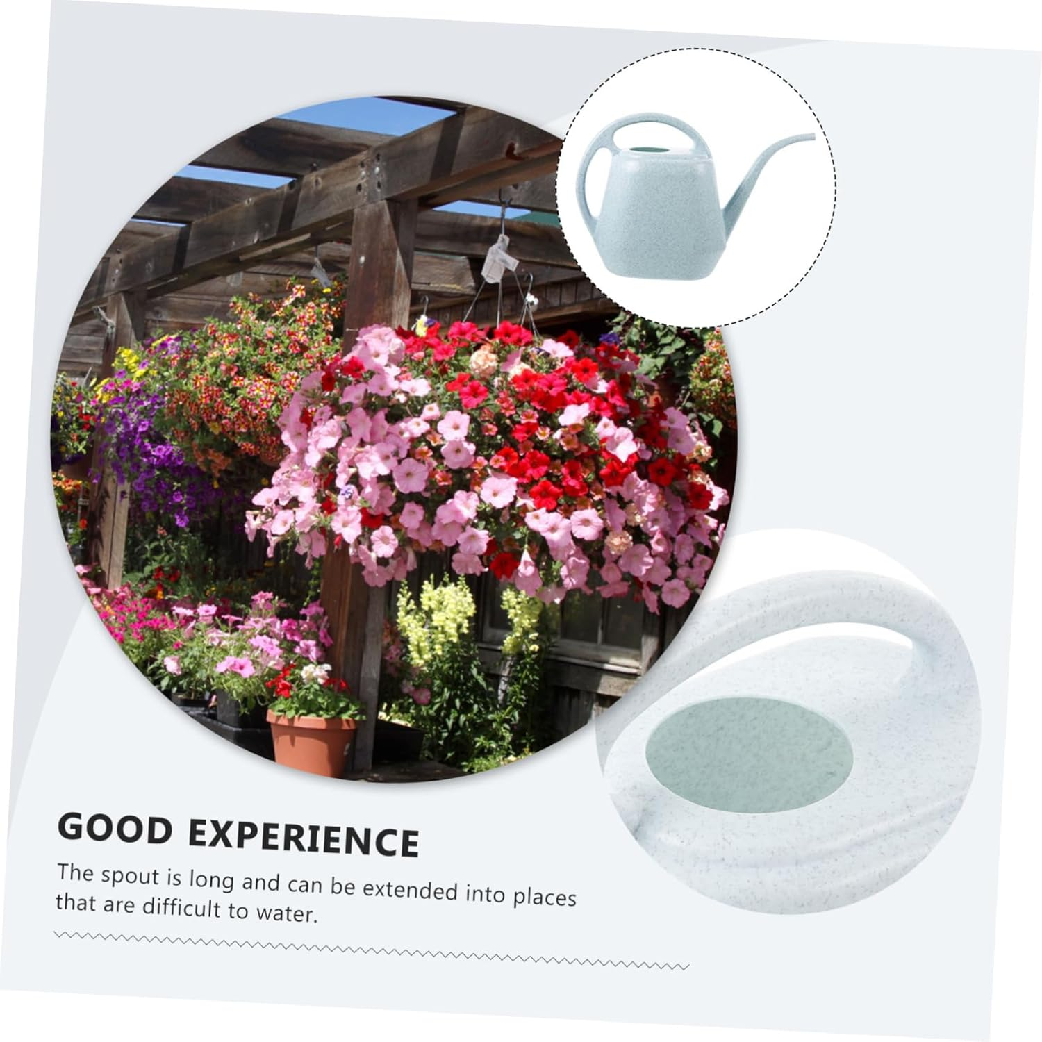 YOSADIER Large Capacity Watering Can Gardening Spray Succulents Watering Can for Car White Plastic Re-Usable image number 1