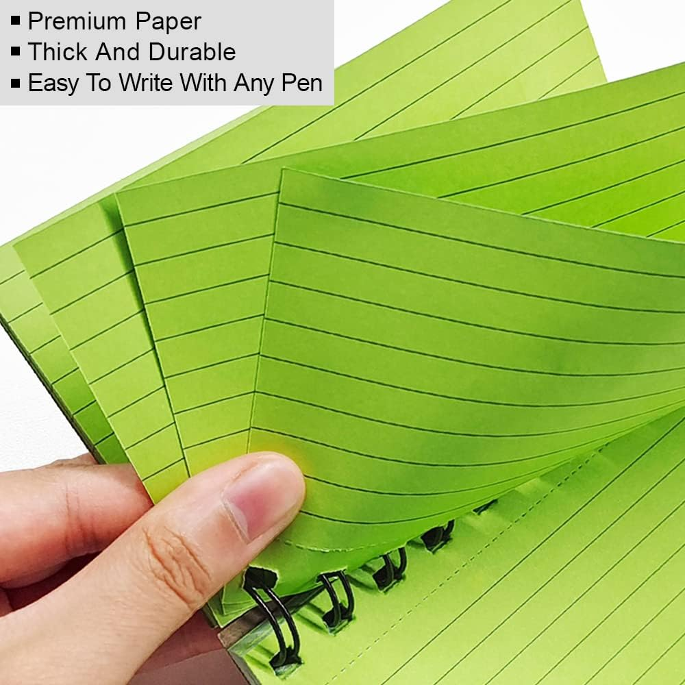 Blank Index Cards, Assorted Colored Ruled Index Cards 3X5 Inches, Great Spiral Note Cards & Memo Cards for School, Office, Learning and Memory Cards (400 Count) image number 3