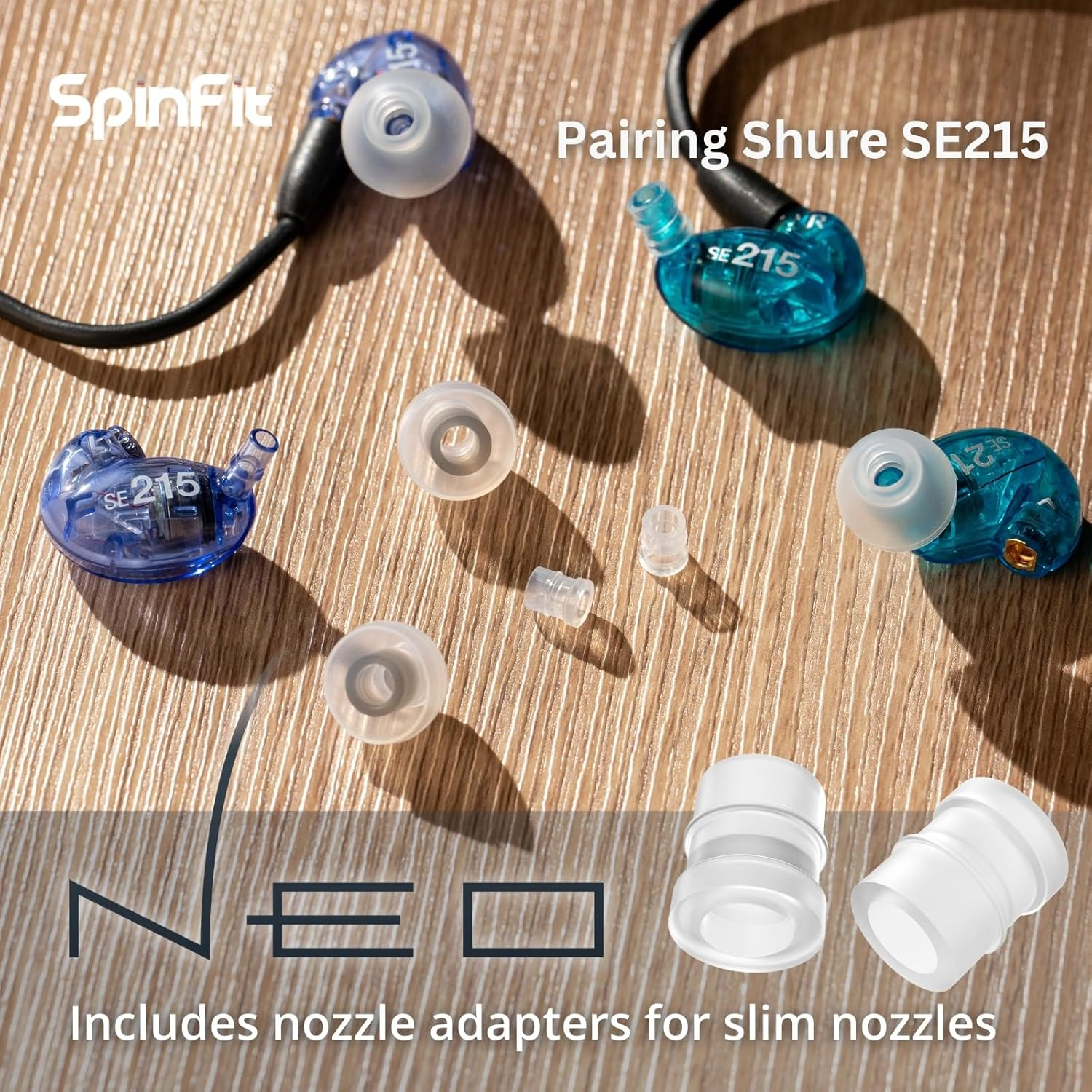 Spinfit NEO for IEM - XL - Silicone Patented Eartips for Replacement, Secure Fit and Supreme Comfort, Reduce Allergic Reaction, One Set Fits Normal and Thin Nozzles (1 Pair)(With Inserts) image number 5