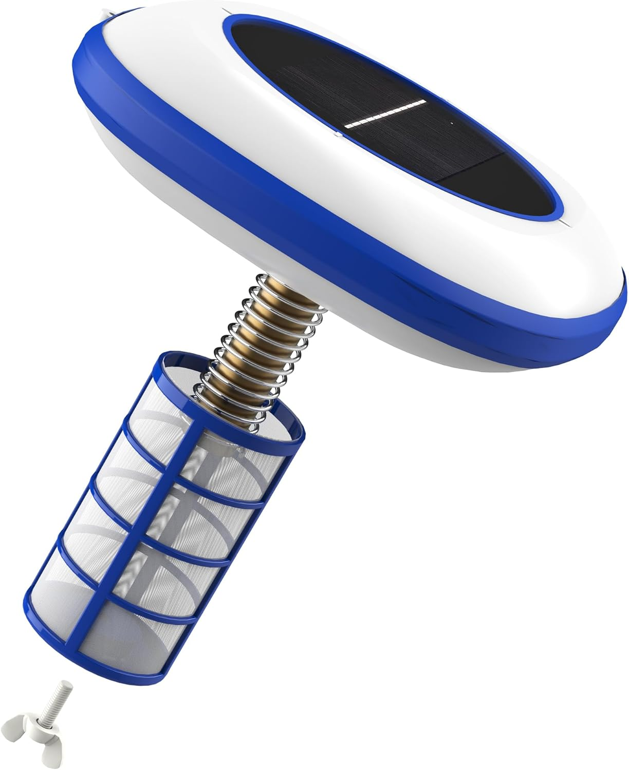 Advwin Solar Pool Ionizer, Floating Powered Pool Cleaner, Thicker Copper Ionization Purifier for Water Algae Inhibition, up to 35,000 Gal, 85% Less Chlorine, for Freshwater Saltwater Spas image number 2