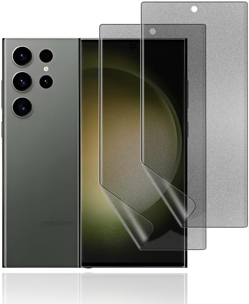 Koasvonson Matte Screen Protector for Samsung Galaxy S23 Ultra, Pack of 2, Anti-Glare TPU Screen Protector, Anti-Glare Protection, Anti-Bubble, Bubble-Free, Flexible, Anti-Glare Screen Protector image number 4