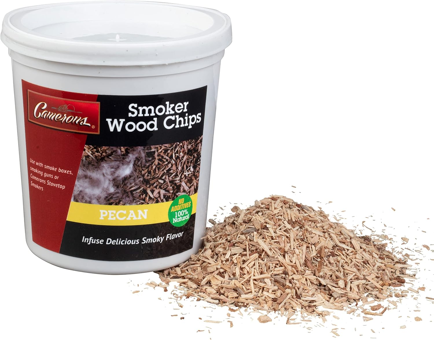 Pecan Wood Smoking Chips - 1 Pint of Fine Wood Chips for Smokers - 100% Natural image number 3