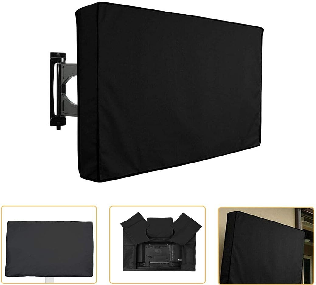 Outdoor TV Cover 22" - 26" - Black Heavy Duty Flat Screen Cover Resistant Water Protector Dust-Proof Material for Outdoor Garden Pool TV Television Screens image number 5