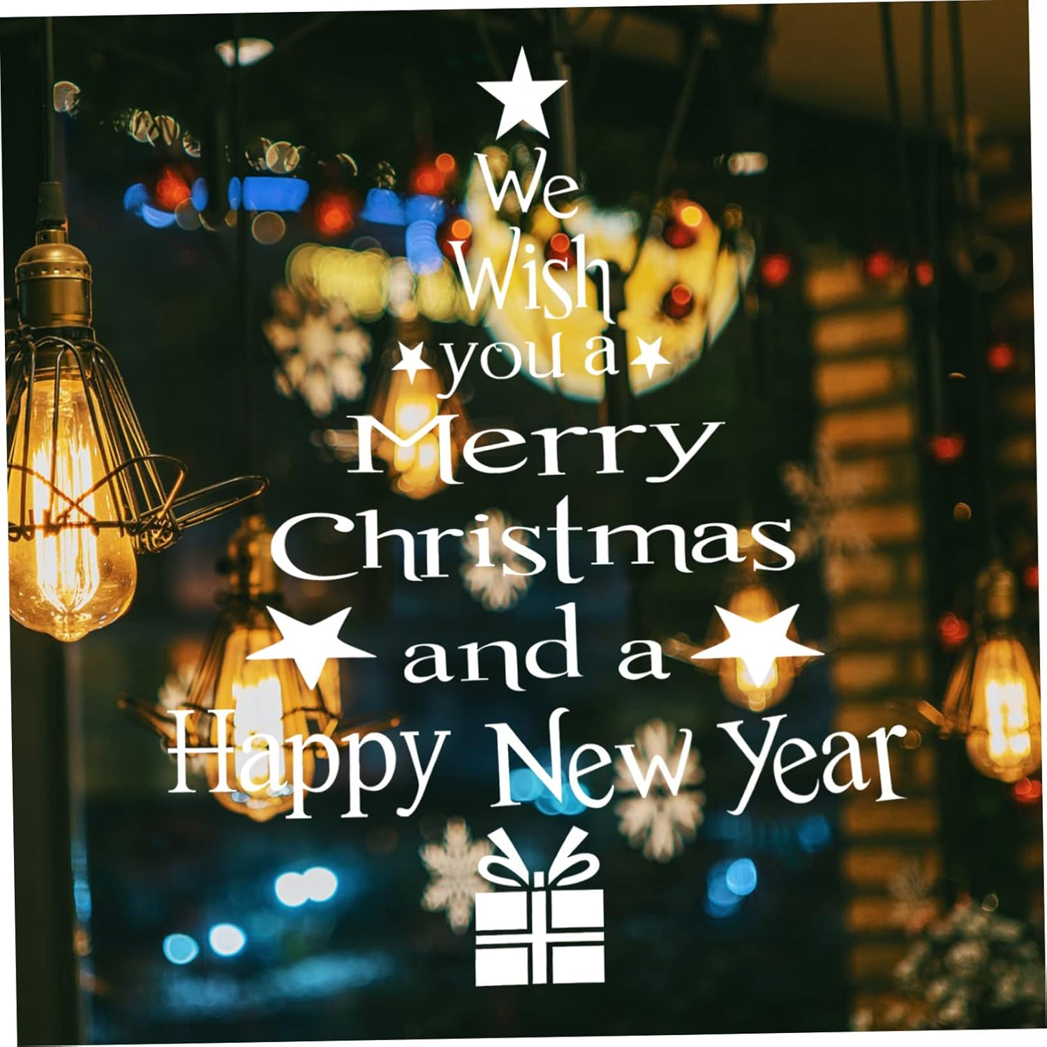 Jojofuny 3Pcs Christmas Tree Wall Stickers Creative Blessing Words Decals for Home Classroom Shop Decoration Removable Art for Festive and Walls image number 6