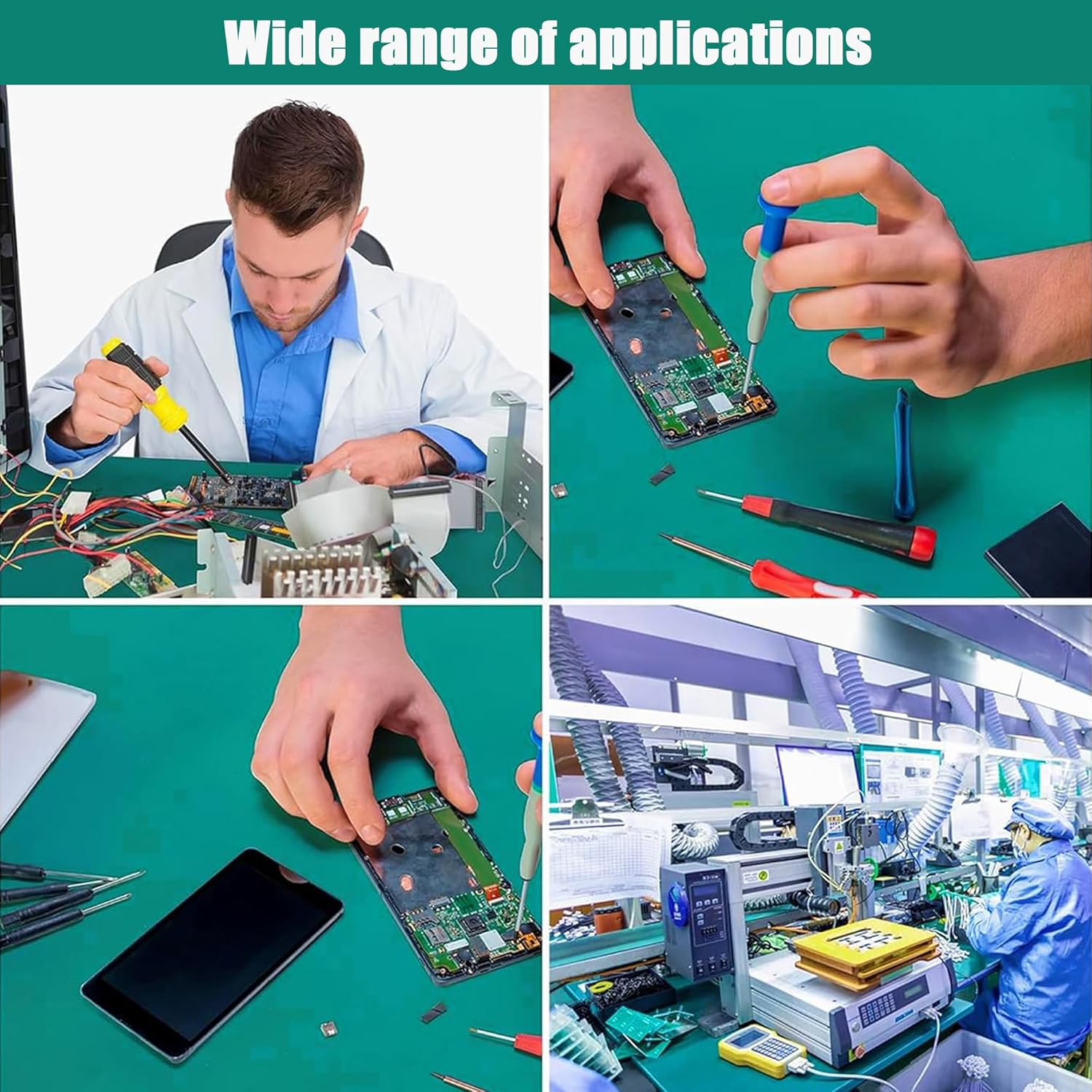 Iikare ESD Soldering Mat, 100X60Cm Large Heat Resistant anti Static Silicone Work Mat for Electronics Repair, PC Motherboard and Phone Soldering Station image number 3