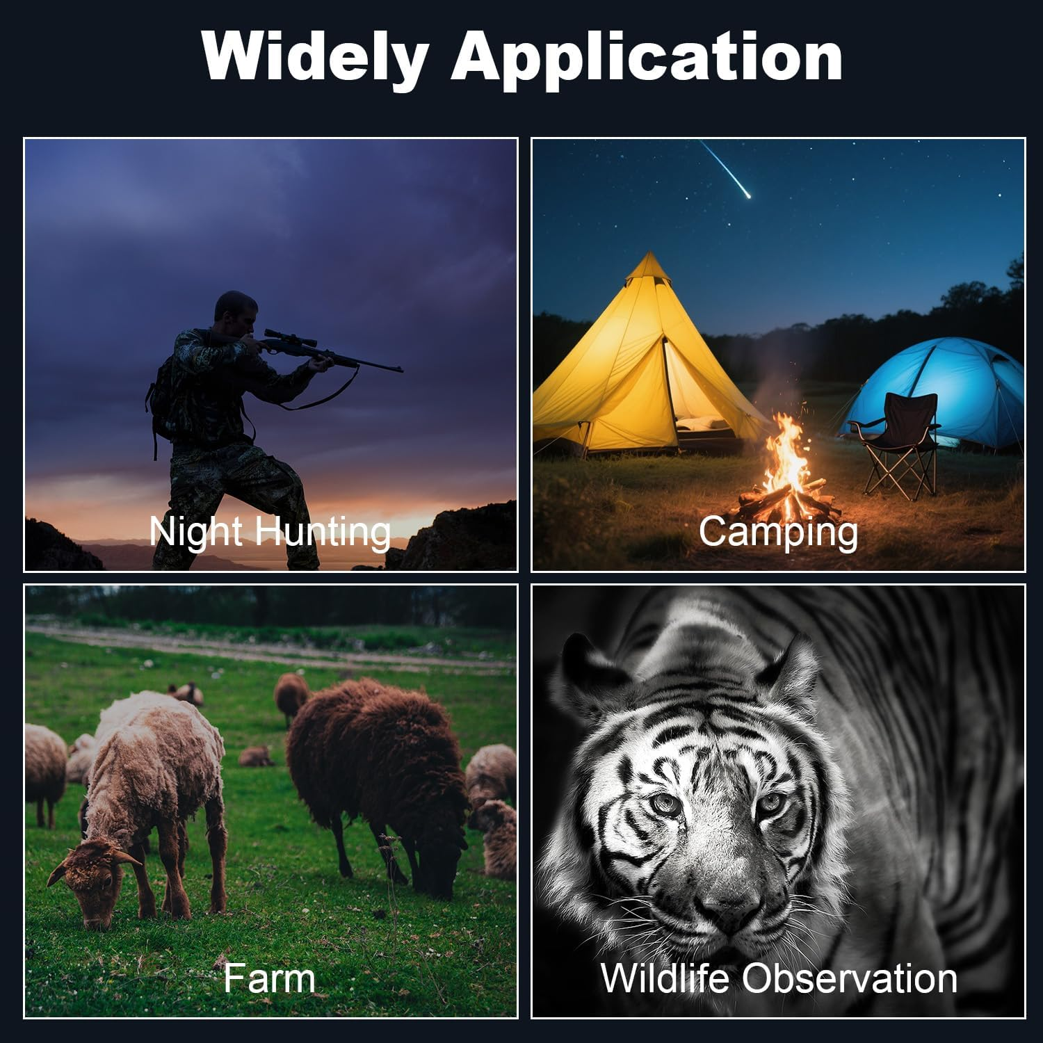 Night Vision Goggles, 3'' Large Screen Night Vision Binoculars for Adults, Infrared Binoculars with 32GB TF Card for Photos and Videos image number 1