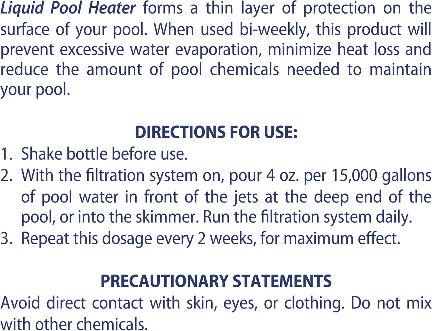 Spachoice 1-Quart 2-Pack Premium Liquid Pool Heater Solar Cover in a Bottle, Liquid Solar Blanket for Pool, Made in USA image number 4