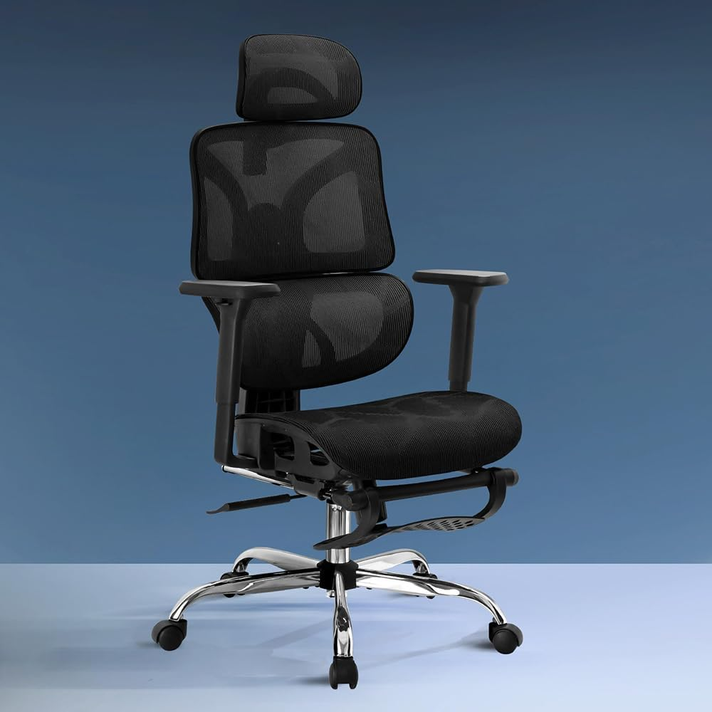 Artiss Ergonomic Office Chair, Mesh Computer Desk Chairs with Tilt Adjustment