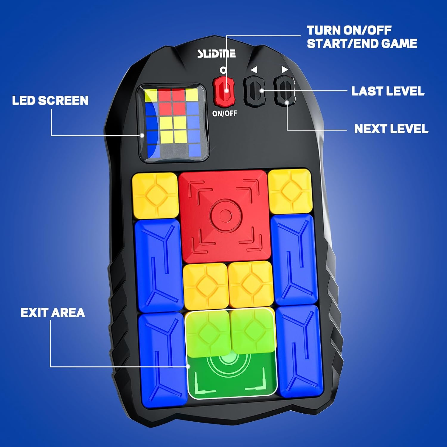 JUKUDAHU Handheld Slide Puzzle Blocks Game for Kids 3 4 5 6 7 8 Years Old - Developmental Fidget Toys for Teens 8-12, Indoor Party Board Play, Outdoor Travel Games, Learning Gifts Boys Girls Adults image number 3