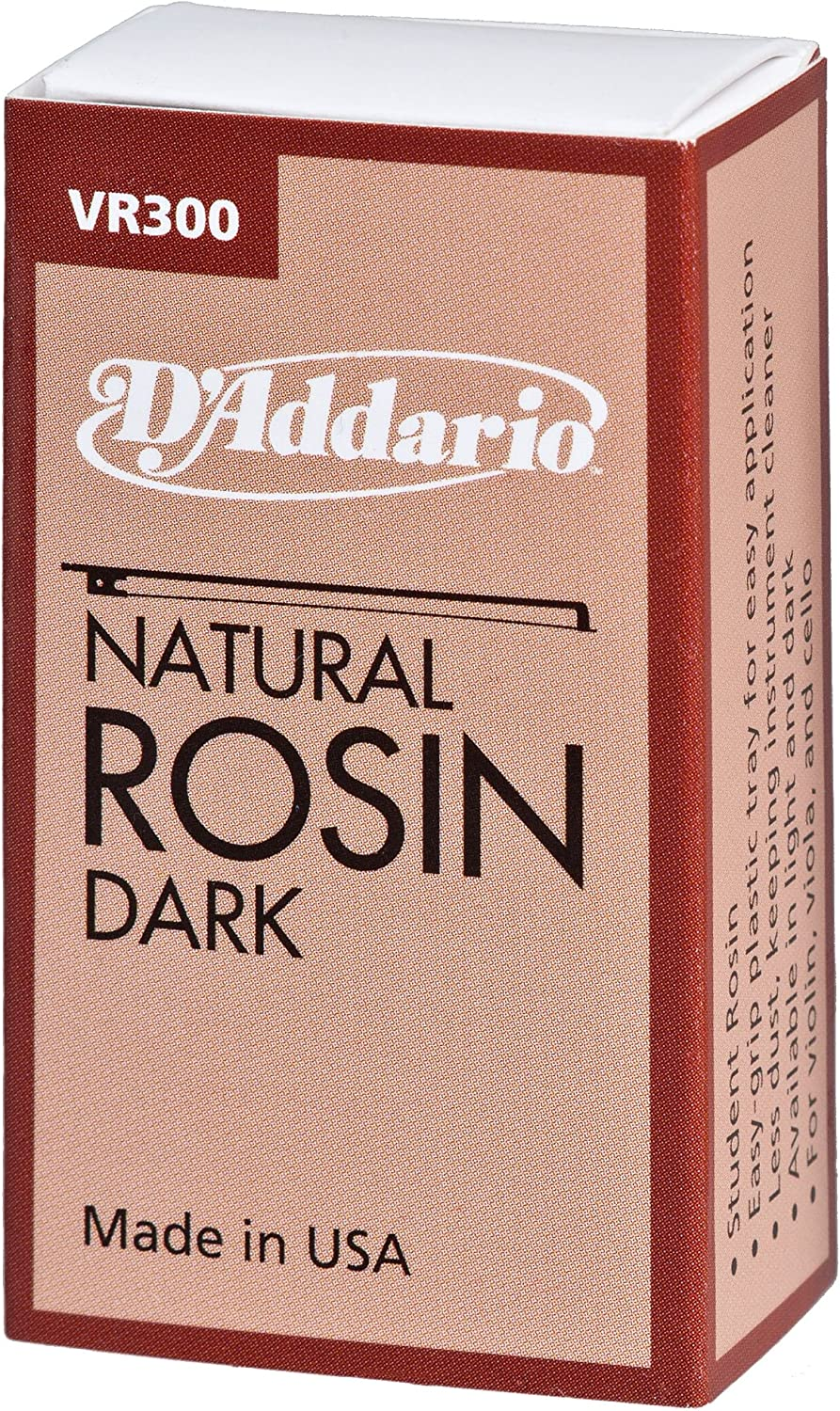 D'Addario Violin Rosin - Cello Rosin - Natural Rosin Violin, Dark