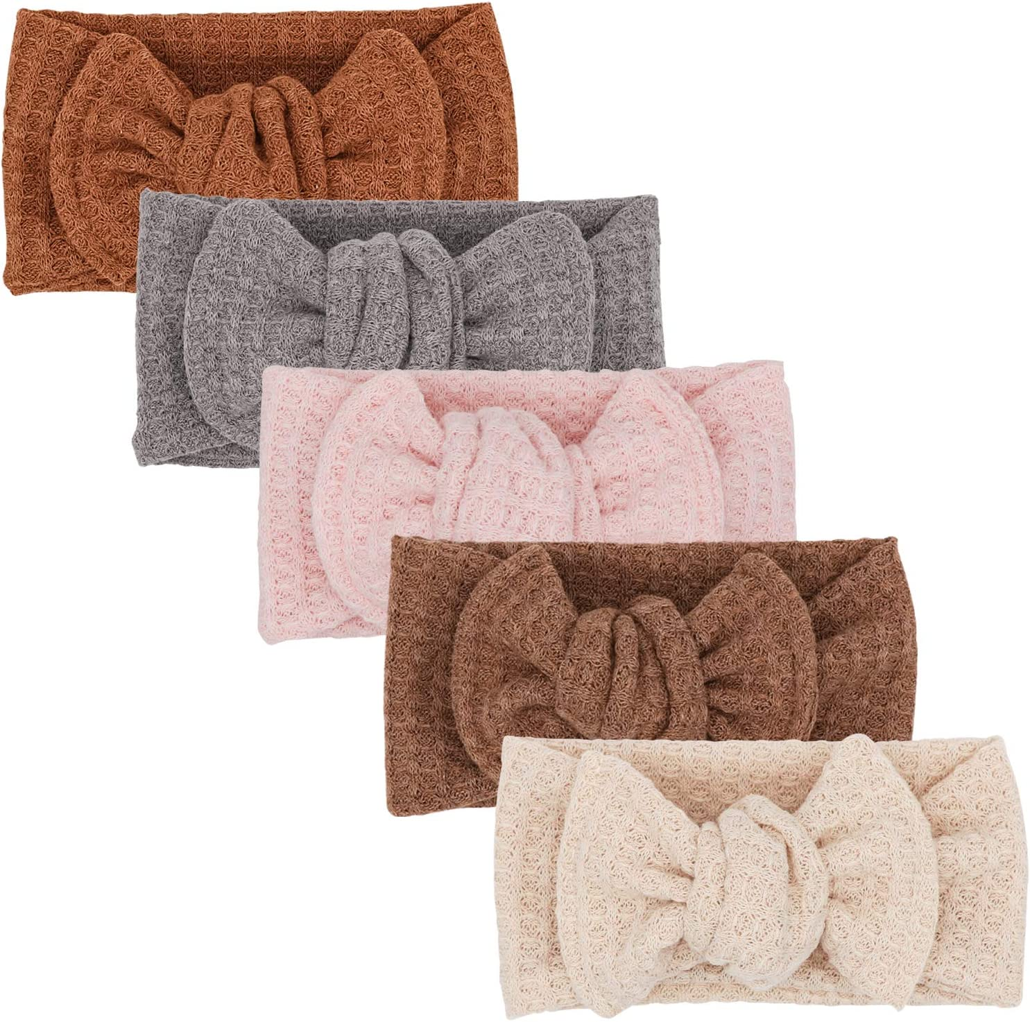 Baby Girls Headbands with Bows Infant Toddler Knit Headwrap Hair Accessories