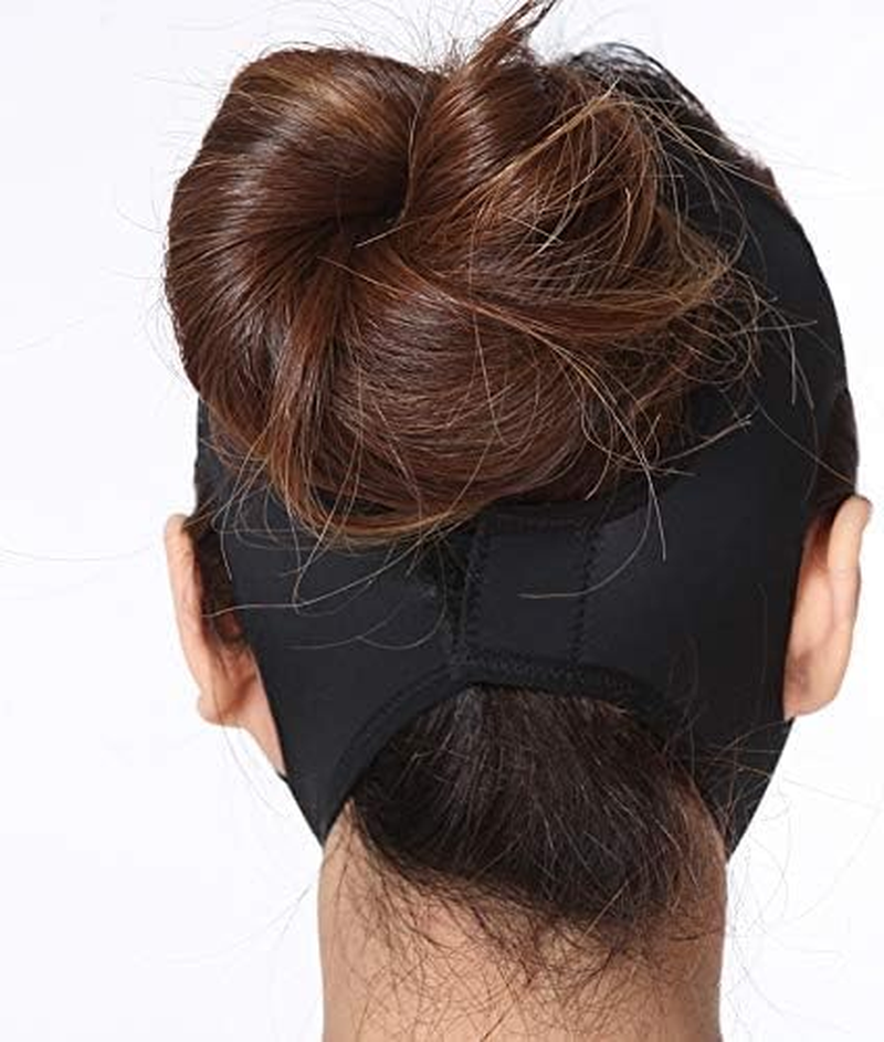 Post Surgery Neck and Chin Compression Garment Wrap Bandage, Face Slimmer, Jowl Tightening, Neck Coverage, Chin Lifting Strap (S) image number 6