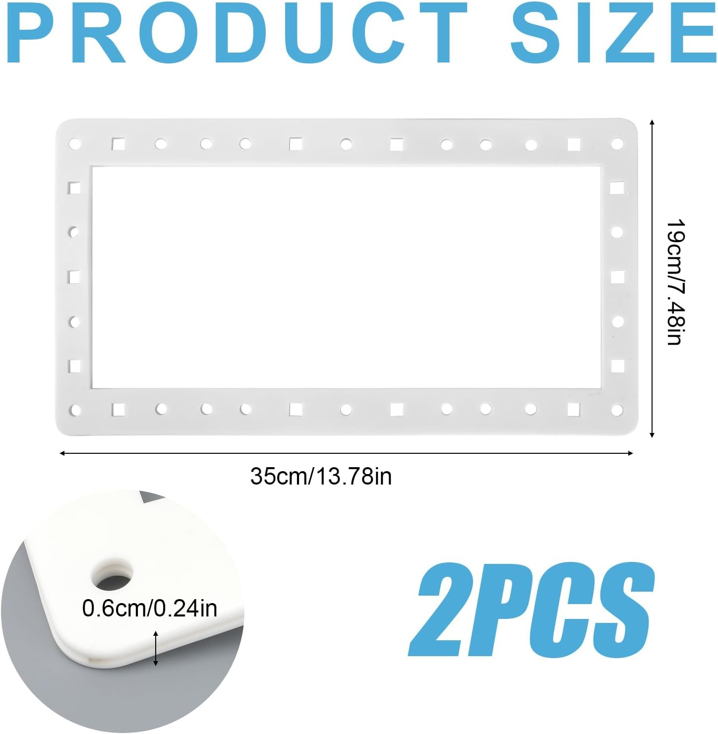 2Pcs Pool Skimmer Gasket Replacement, 3/4" X 7.5" Wide Mouth above Ground Pool Skimmer Gasket Compatible with Hayward SPX1091GW SP1091LX image number 6