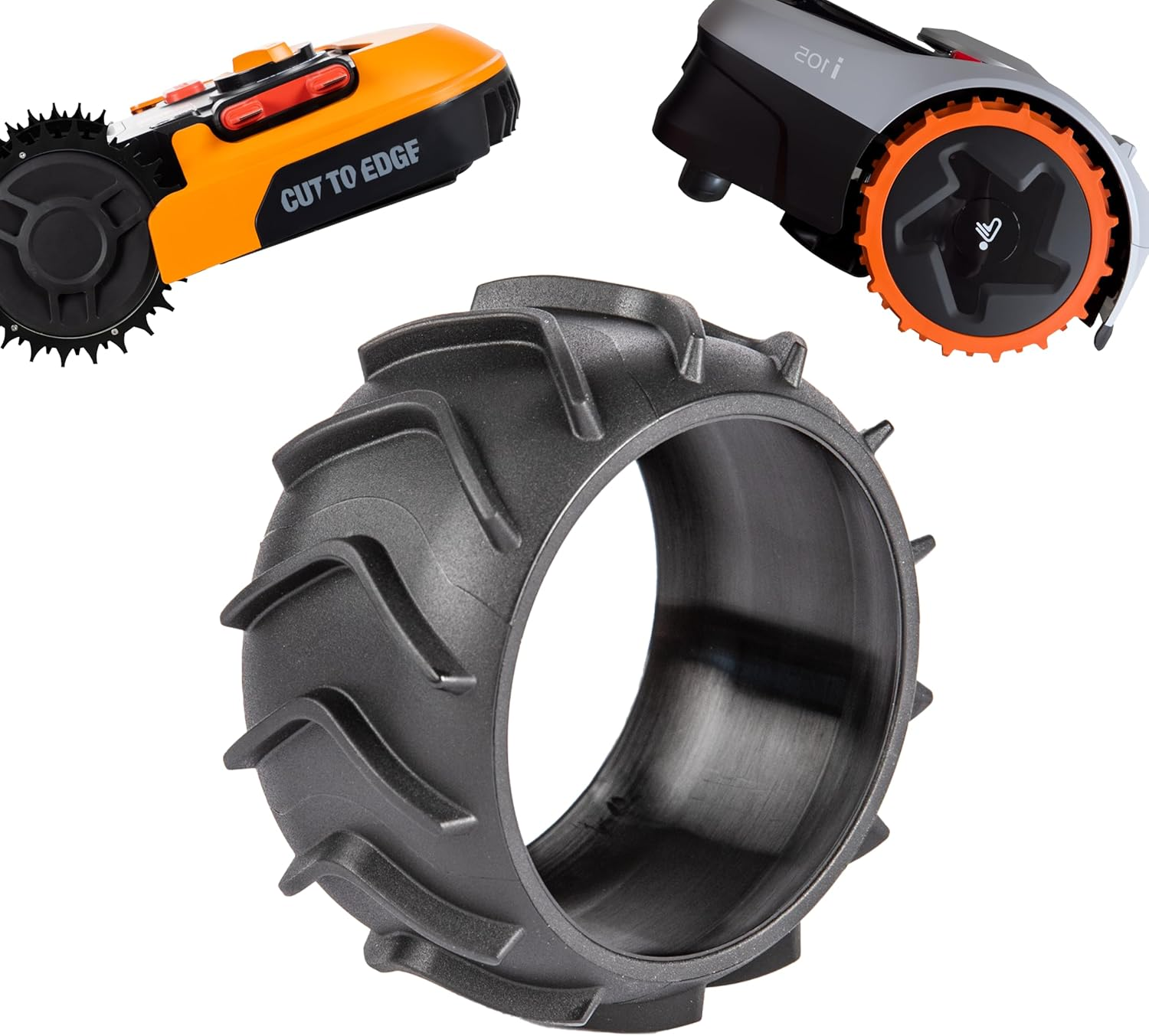 ROBO CLAWS Wheel Protection for Robotic Lawnmower XL - Traction Improvement for Worx Landroid, Robotic Lawnmower Accessories for Models S300 M500 M700 L800 L1000 (Plus), Wheel Enlargement to 90 Cm image number 2