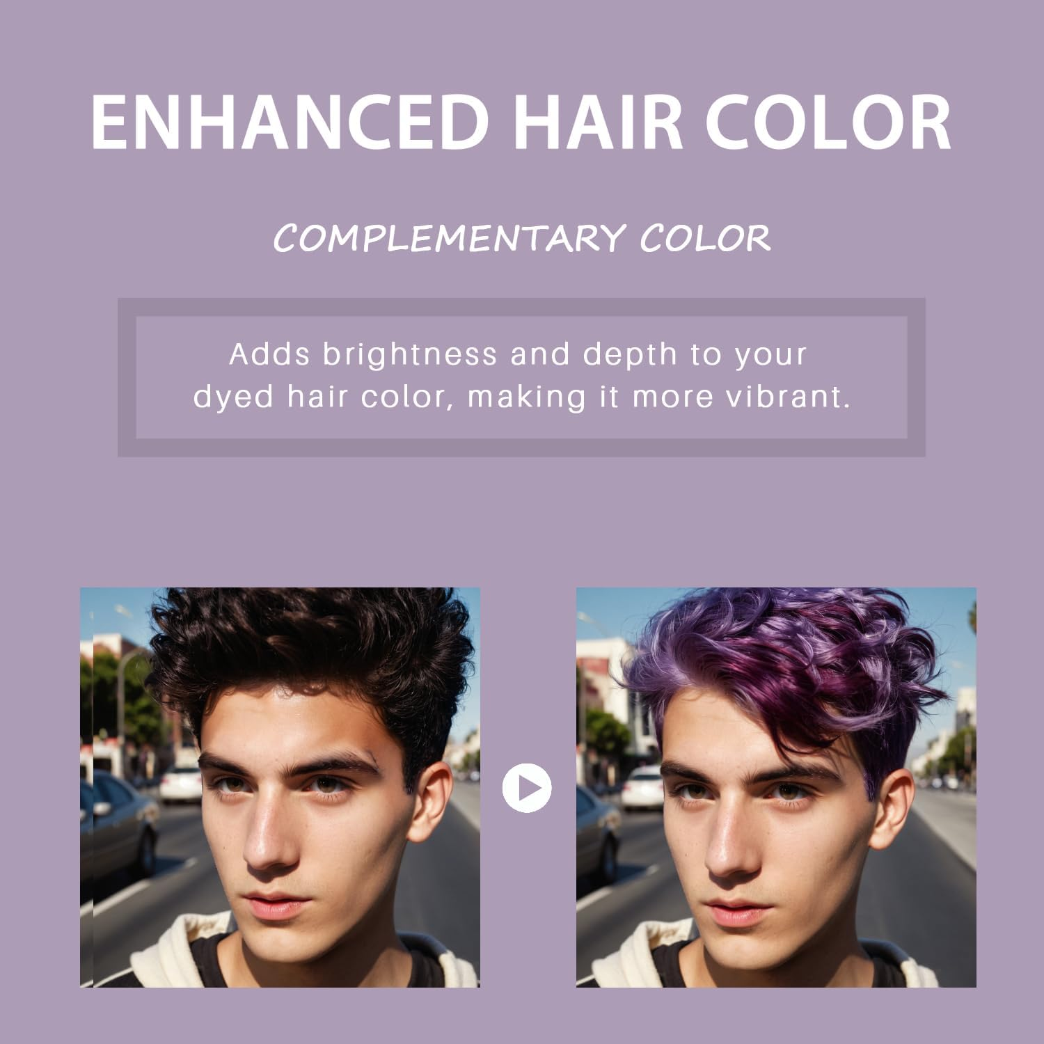 Purple Hair Color Mask, Nourishing Hair Dye, 100G image number 3