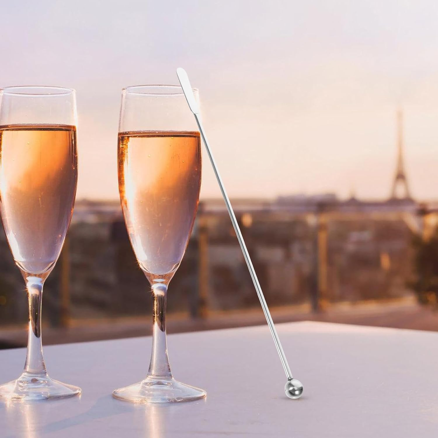 YUYUETIME Stainless Steel Mixing Stick Cocktail Drink Stirrer Bar Tool for Coffee Tea Espresso Smooth Surface Easy to Clean Beverage Mixer Rod for Daily Use image number 4