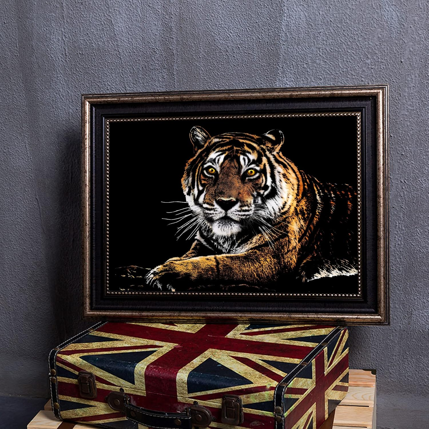 Scratch Rainbow Painting Art Paper,Scratch & Sketch Art for Kids & Adults,Animal Series Creative DIY Gifts&Arts Craft Kits with 4 Tools,16''X11''(Lion&Tiger) image number 4