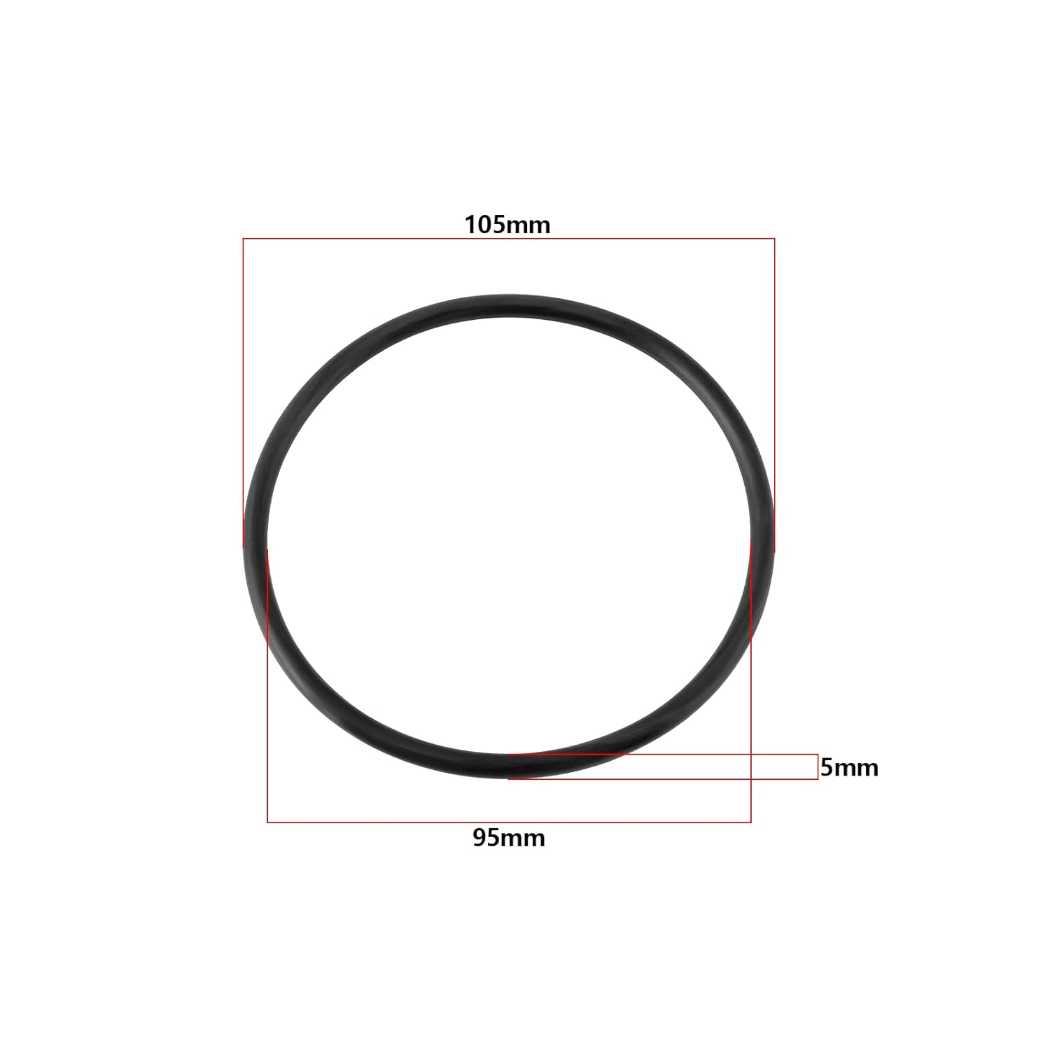 2Pcs R0586300 Large Collar O-Ring Compatible with Zodiac Nature 2 Fusion, Fusion Soft, Vision Series Sealing for Pool Filtration Systems 105X95X5Mm image number 2