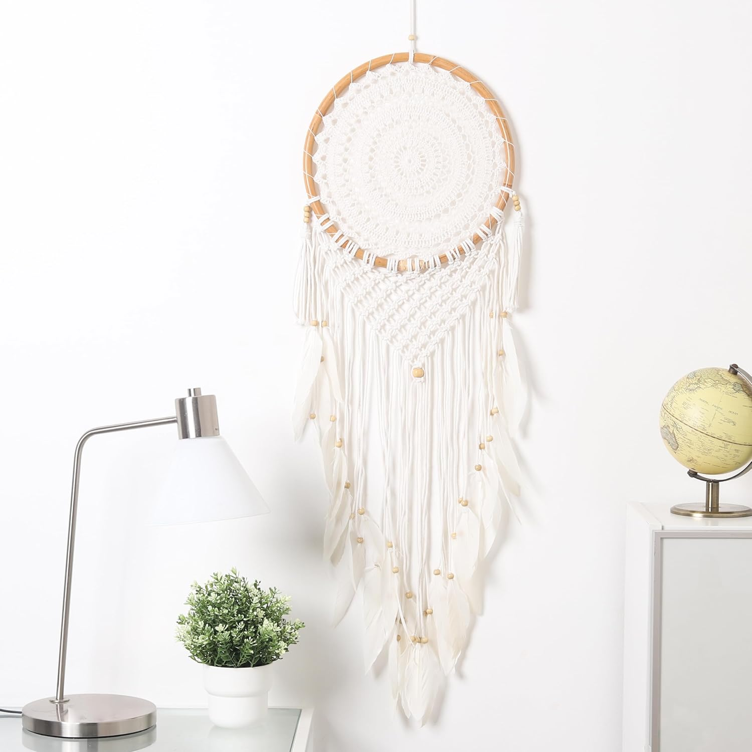 Balinese Dream Catcher Rattan, Handcrafted Knitted Decor - 30 Cm Wall Home Decor image number 4