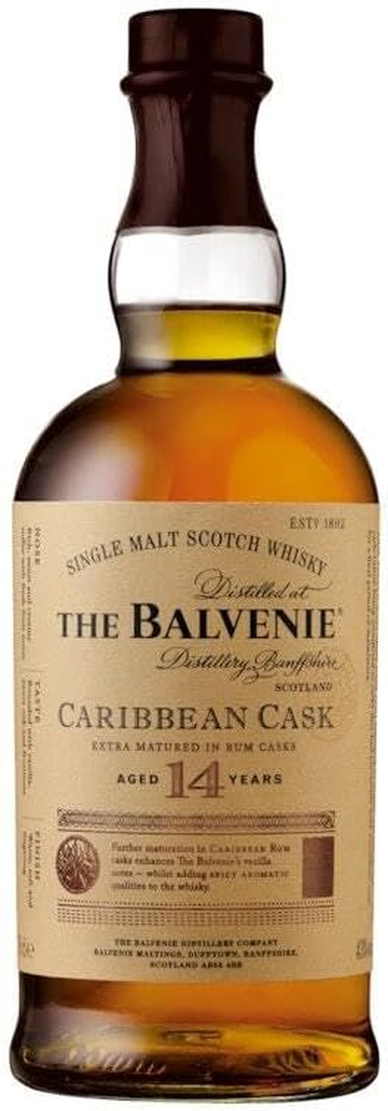 The Balvenie 14 Year Old Caribbean Cask Scotch Whisky 700Ml