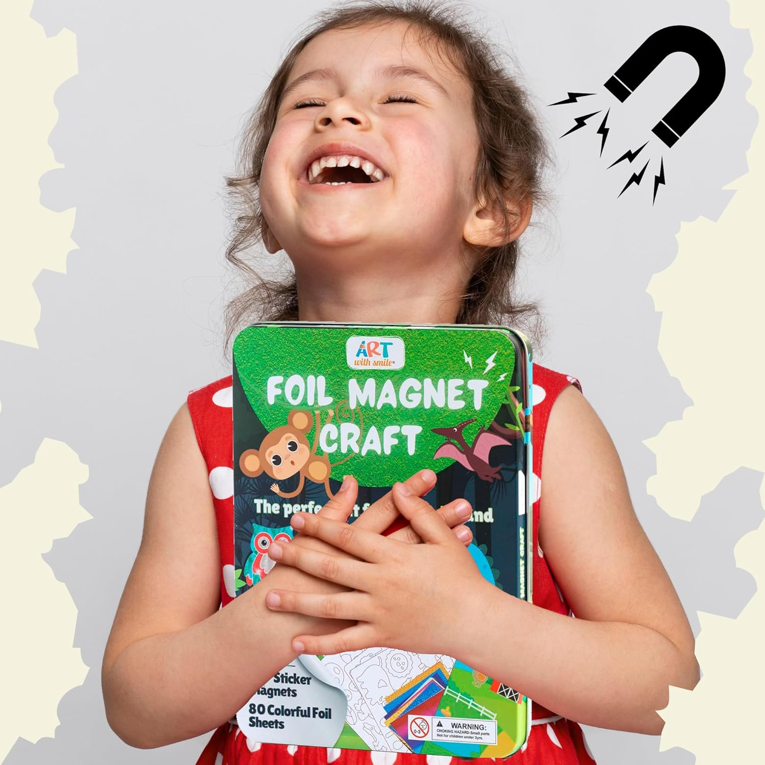 Foil Fun Art Kit for Kids - Reusable Animal Foil Art for Girls & Boys, DIY Mess-Free Girls Craft Kit W/Magnets, Ideal Travel Toy & in Car Activities for Kids Ages 4 5 6 7 8 9 10 11 12 image number 2