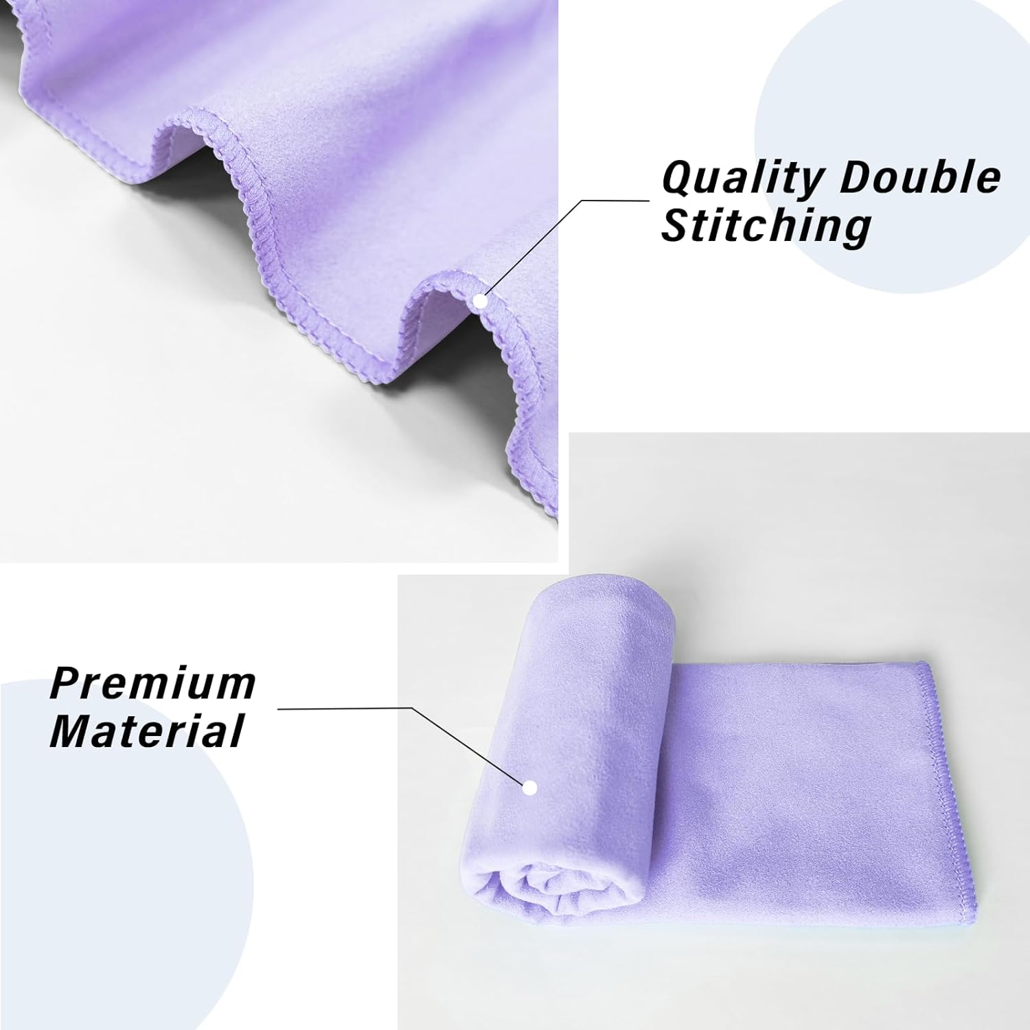 Viiotu 2 Pack Gym Towels for Women (40X80Cm/16 X32), Microfiber Quick Dry Workout Towel, Super Absorbent Suede Soft & Skin-Friendly Yoga Towel for Yoga, Running, Golf & Workout (Purple+Pink) image number 2