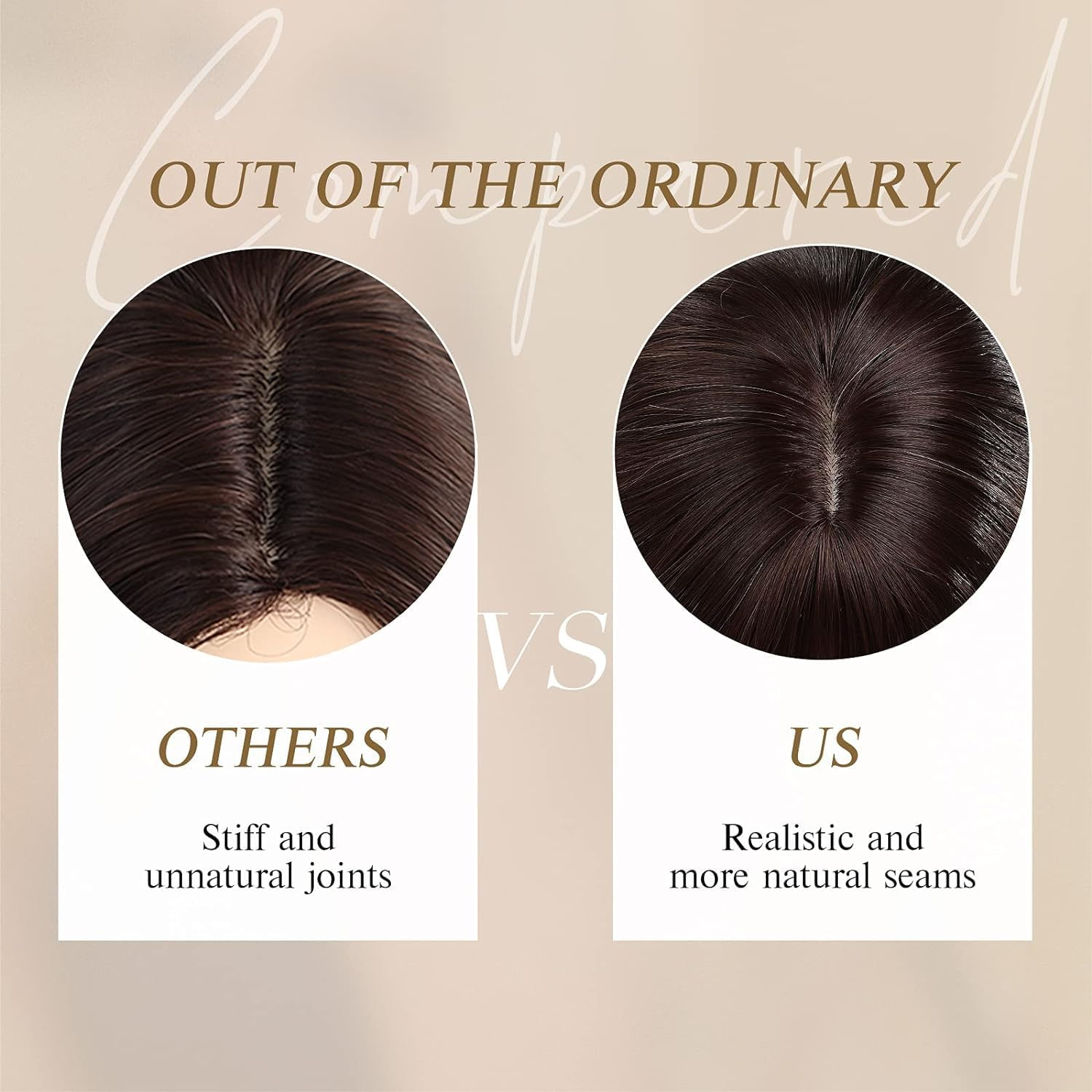 Long Layered Wigs 19 Inch Ombre Brown to Blonde with Dark Roots Synthetic Wig Hair Wigs for Women Party Wig image number 3