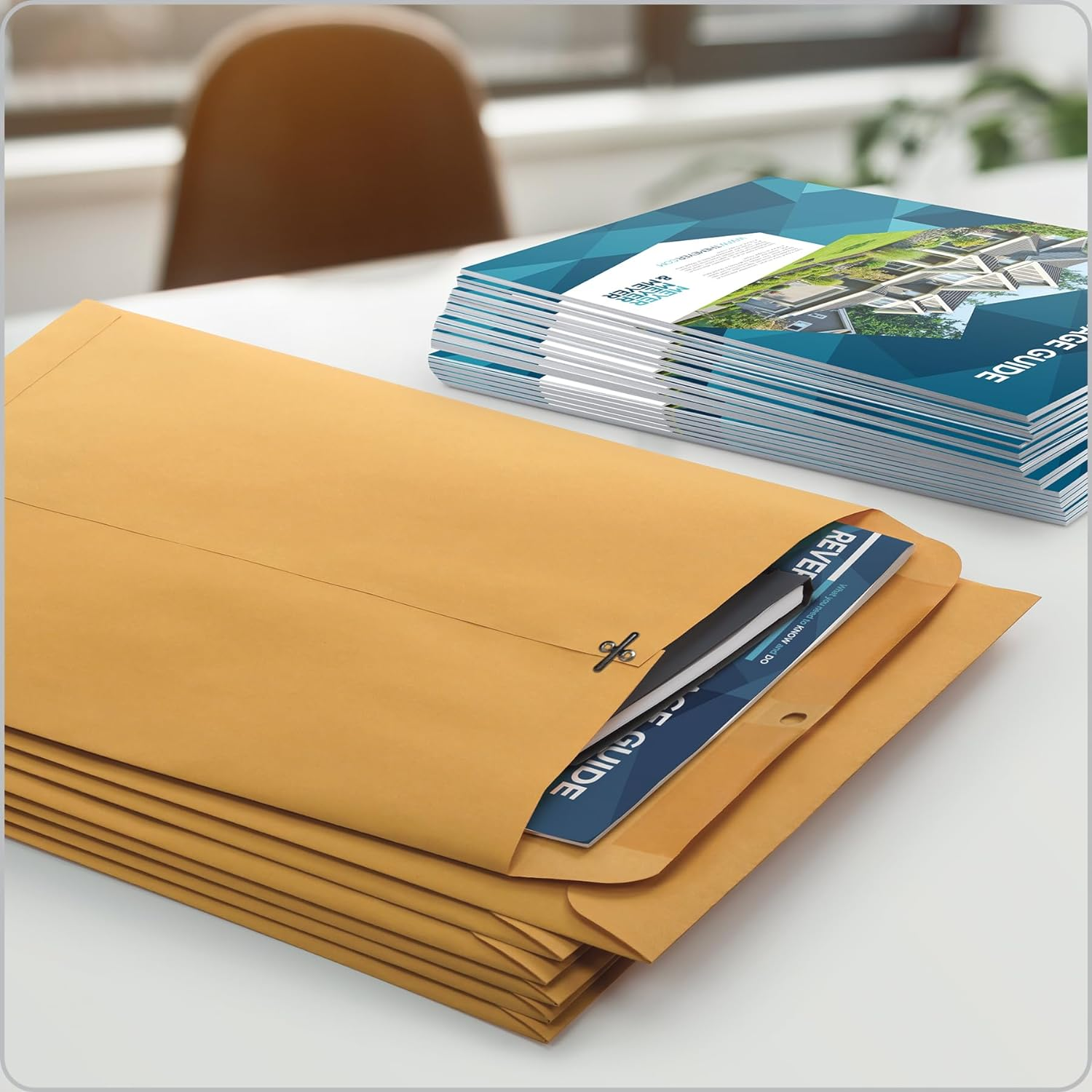Quality Park 9 X 12 Clasp Envelopes, Clasp and Gummed Closures for Storing or Mailing, Extra Heavy-Duty 32 Lb Kraft Paper, 100 per Box (QUA37790) image number 2