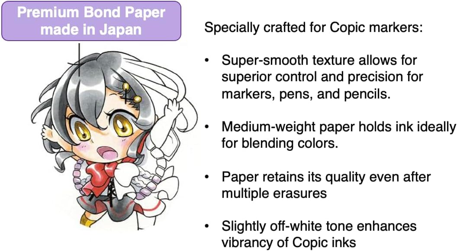 Copic Wire-Bound Sketchbook S, 5" X 7", Premium Bond Paper (157Gsm), 30 Sheets, White image number 5