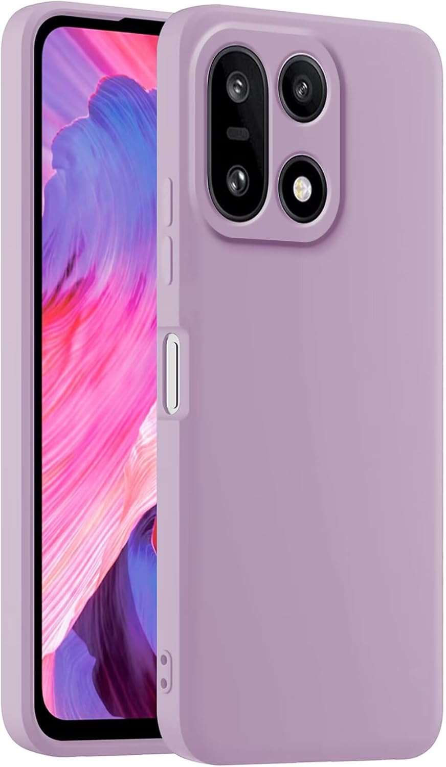 HULLIN Colourful Silicone Mobile Phone Case, Suitable for Oneplus 15 5G (6.78 Inches) - Light Cyan