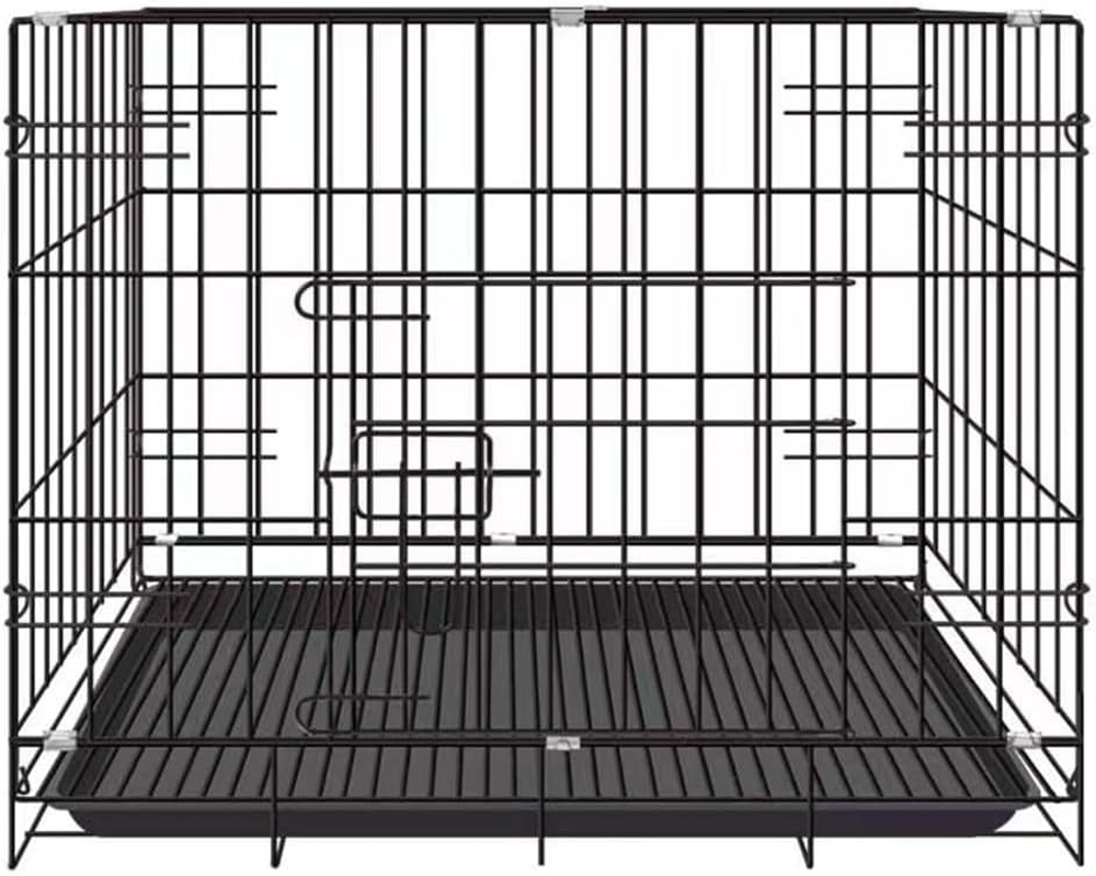 Dog Crat,Foldable Pet Basket,Double Door Dog Crate,Puppy Playpen House,Chew Proof Dog Chest,Portable Travel Cage, for Pets up to 50 Pounds image number 6