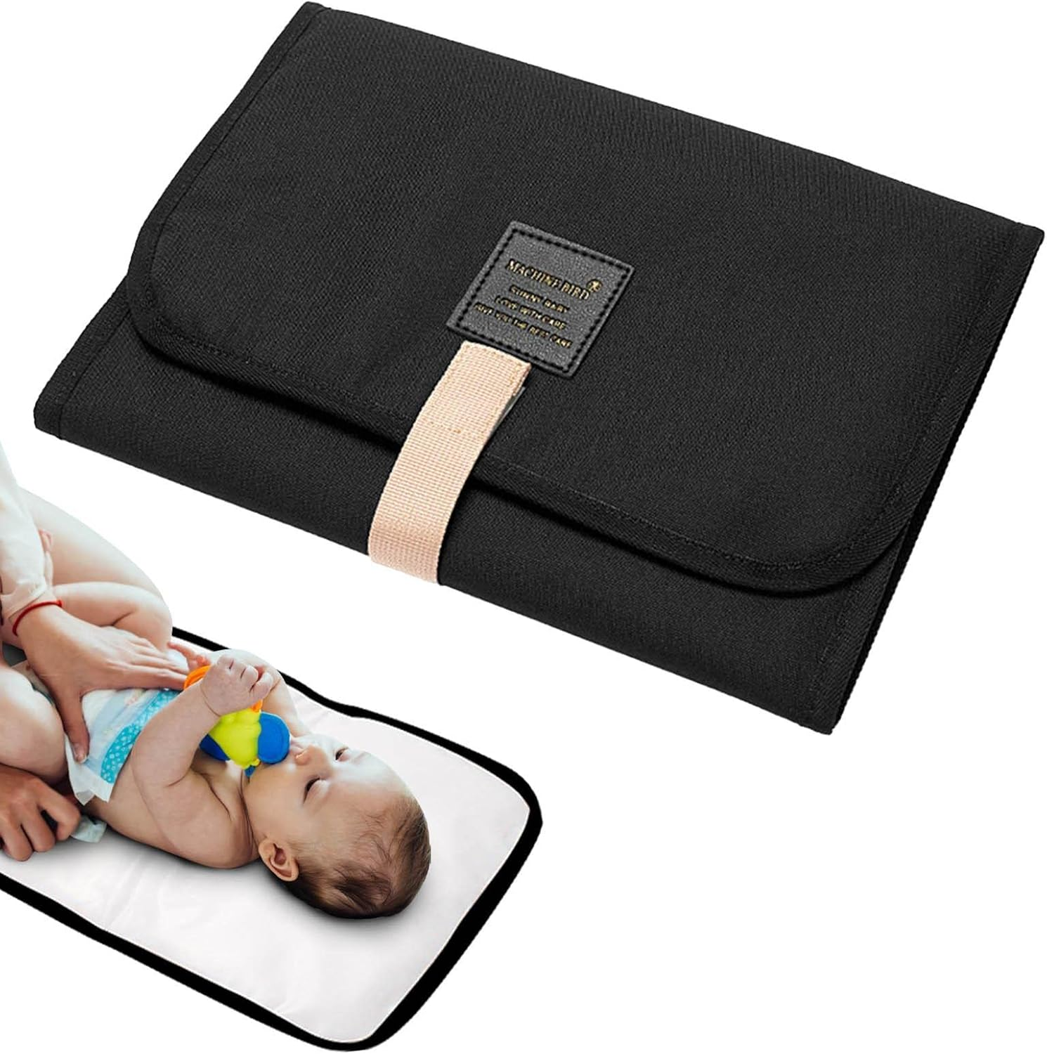 Foldable Changing Diaper Mat, Portable Travel Changing Mat, Waterproof Compact Diaper Changing Mat, for Home Travel Outside, Baby Diaper Sheet Shower