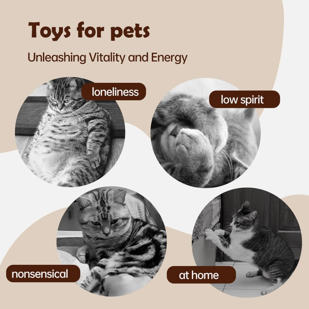 2026 New Interactive Cat Bird Toy, Flapping Wings Sparrow Catnip Toys, Vivid Chirping, Simulation Bird Singing Cat Toy, Electric Interactive Cat Toys for Indoor Cats, Rechargeable (Sparrow) image number 5