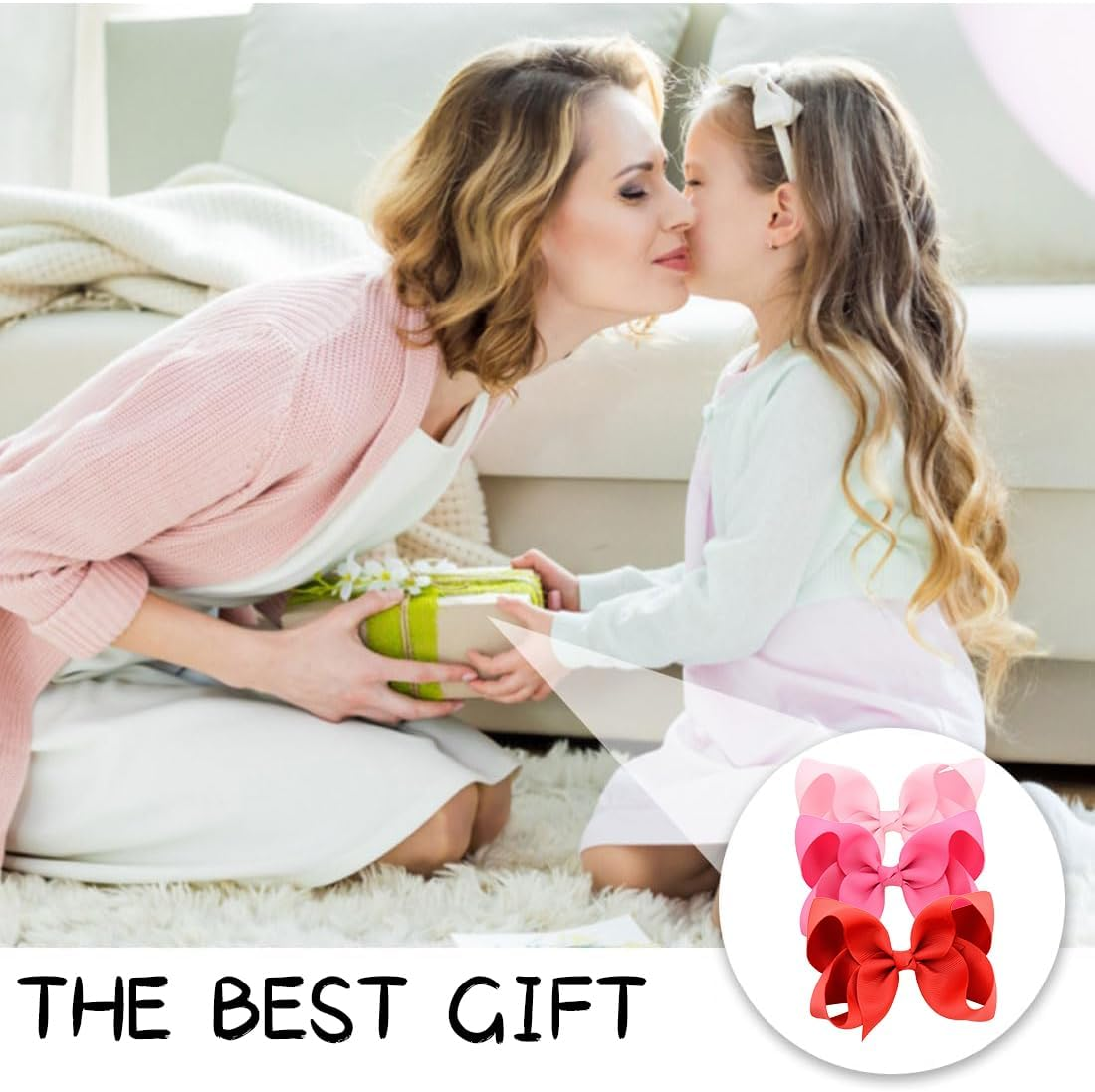 COYUN 6 Pieces Bow Hair Clips Ponytail Duck Bill Hair Bow for Kids Girls Women B image number 5