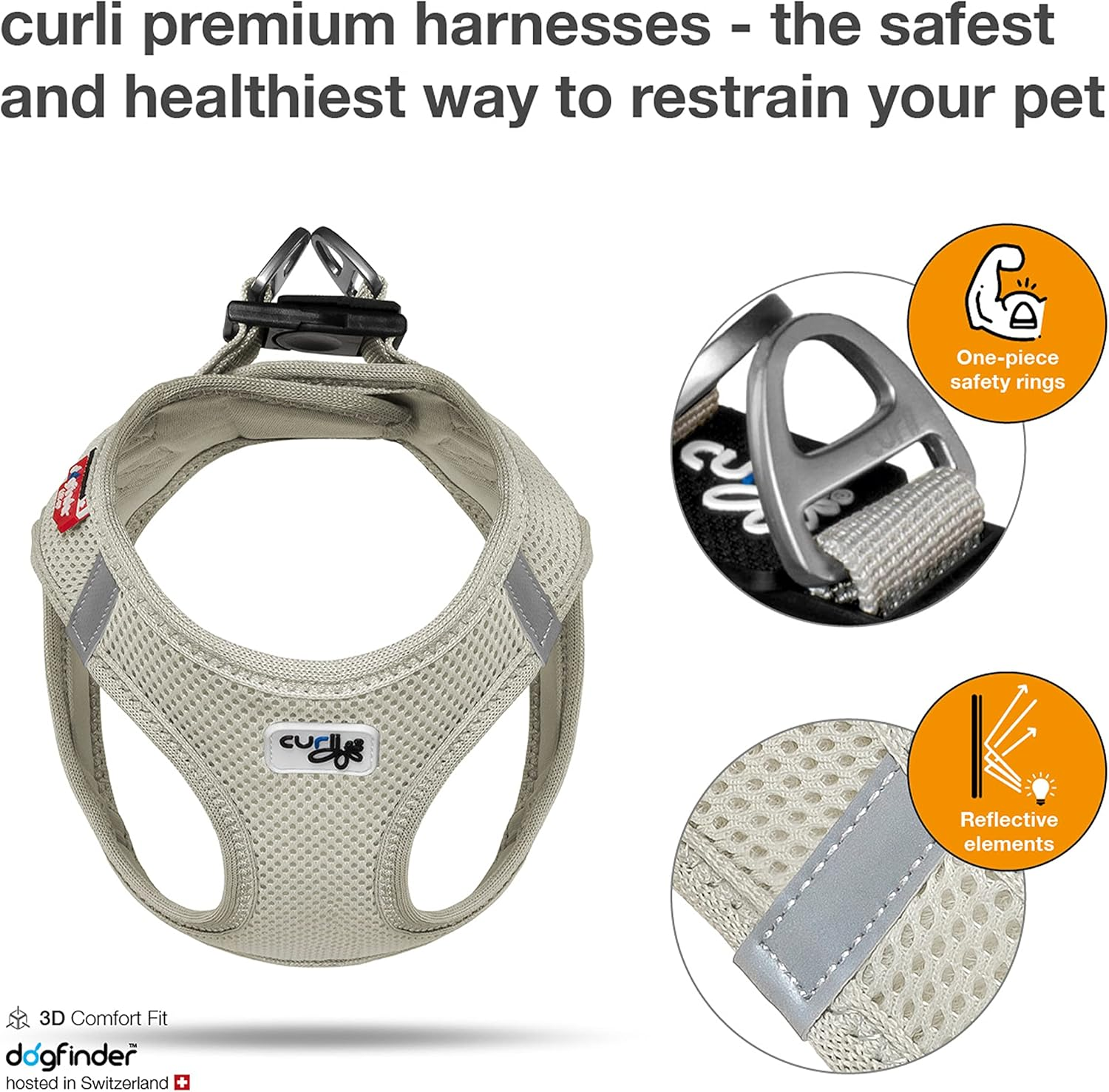 Curli Dog Harness Vest, Air Mesh