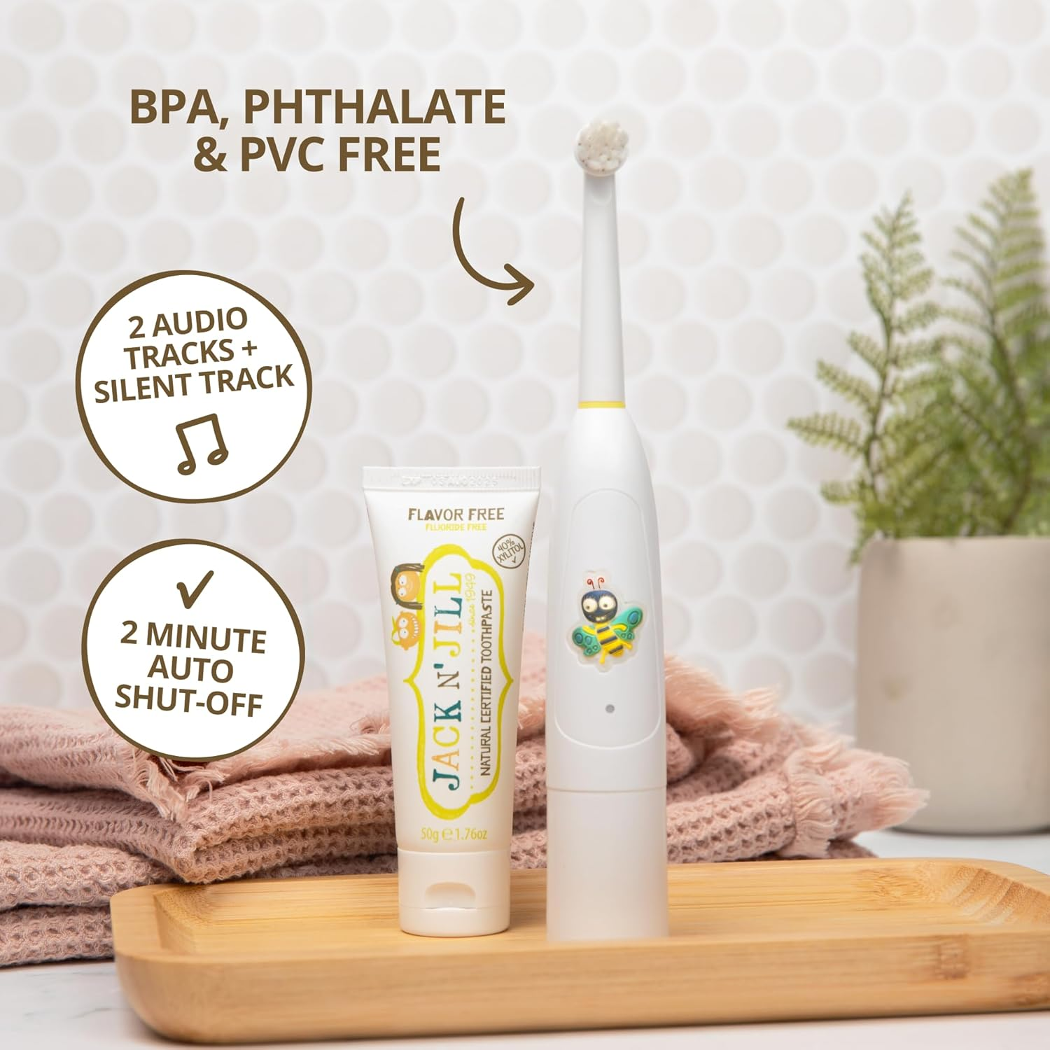 Jack N' Jill Buzzy Brush Electric Musical Toothbrush,