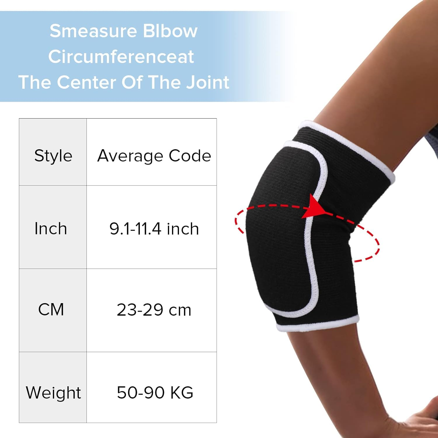 Pair of Elbow Pads with Thickened Spongy Pads Breathable Elbow Wrap Arm Support Fitness Tendinitis Support Strap for Weight Lifting, Golf, Tennis, Dance - Non-Slip Design image number 6