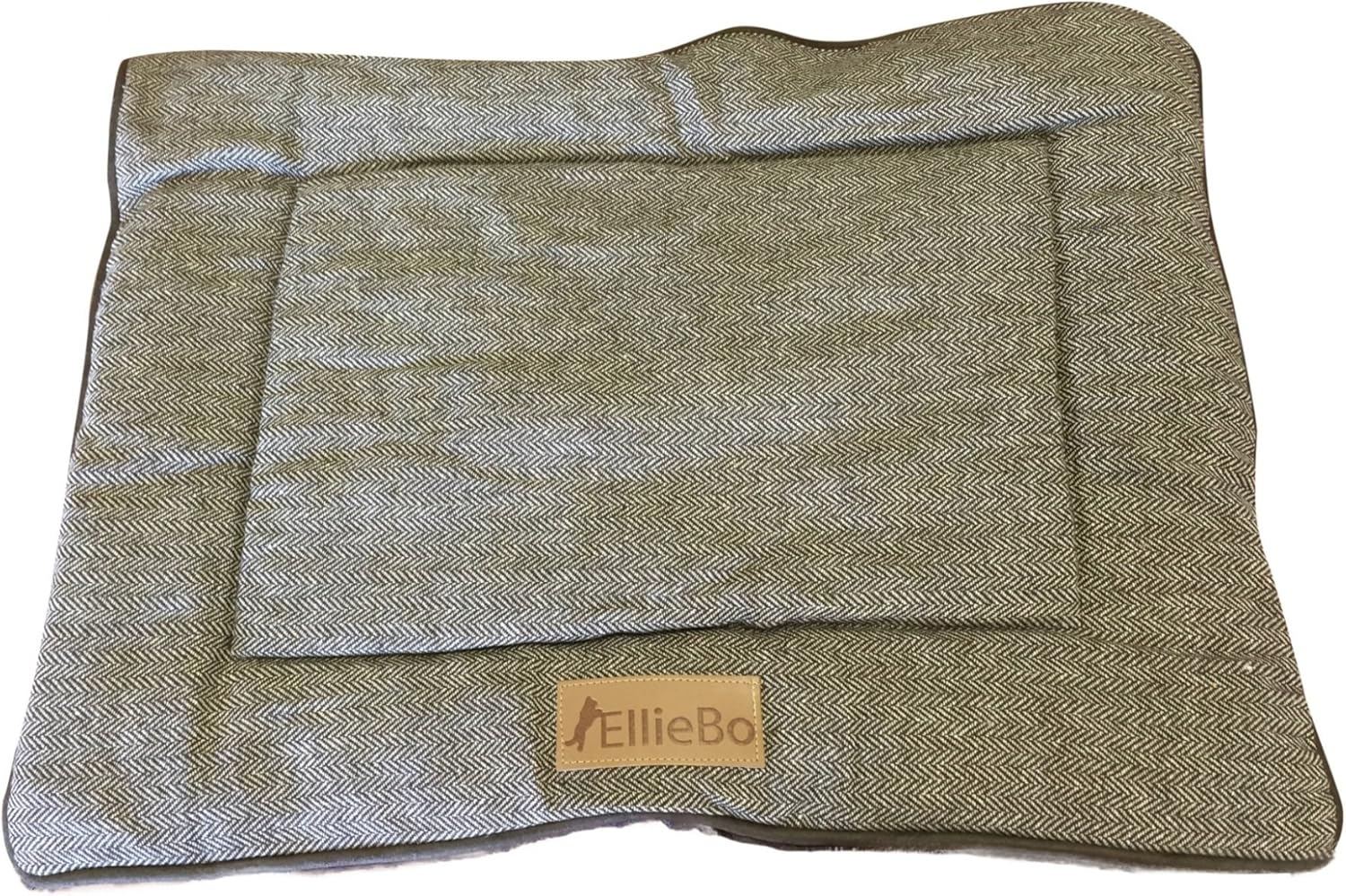 Ellie-Bo Reversible Tweed and Black Faux Fur Mat Bed for Small 24 Inch Dog Puppy Cages and Crates