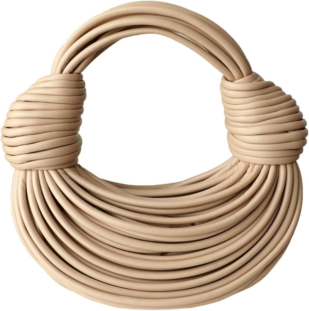 Tngan Women Woven Handbag PVC Leather Satchel Creative Noodles Style Fashion Crossbody Bag