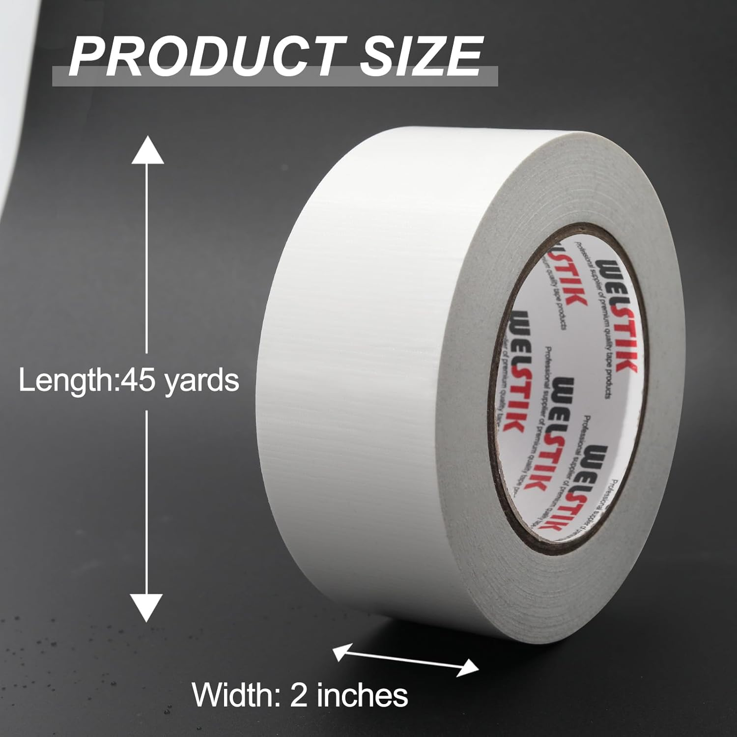 WELSTIK Professional Waterproof Duct Tape, Waterproof Adhesive Tape for Repairs, DIY, Crafts, Indoor and Outdoor Use, 2 Inch X 44.8 Yards,7.5Mil Thick, White image number 1