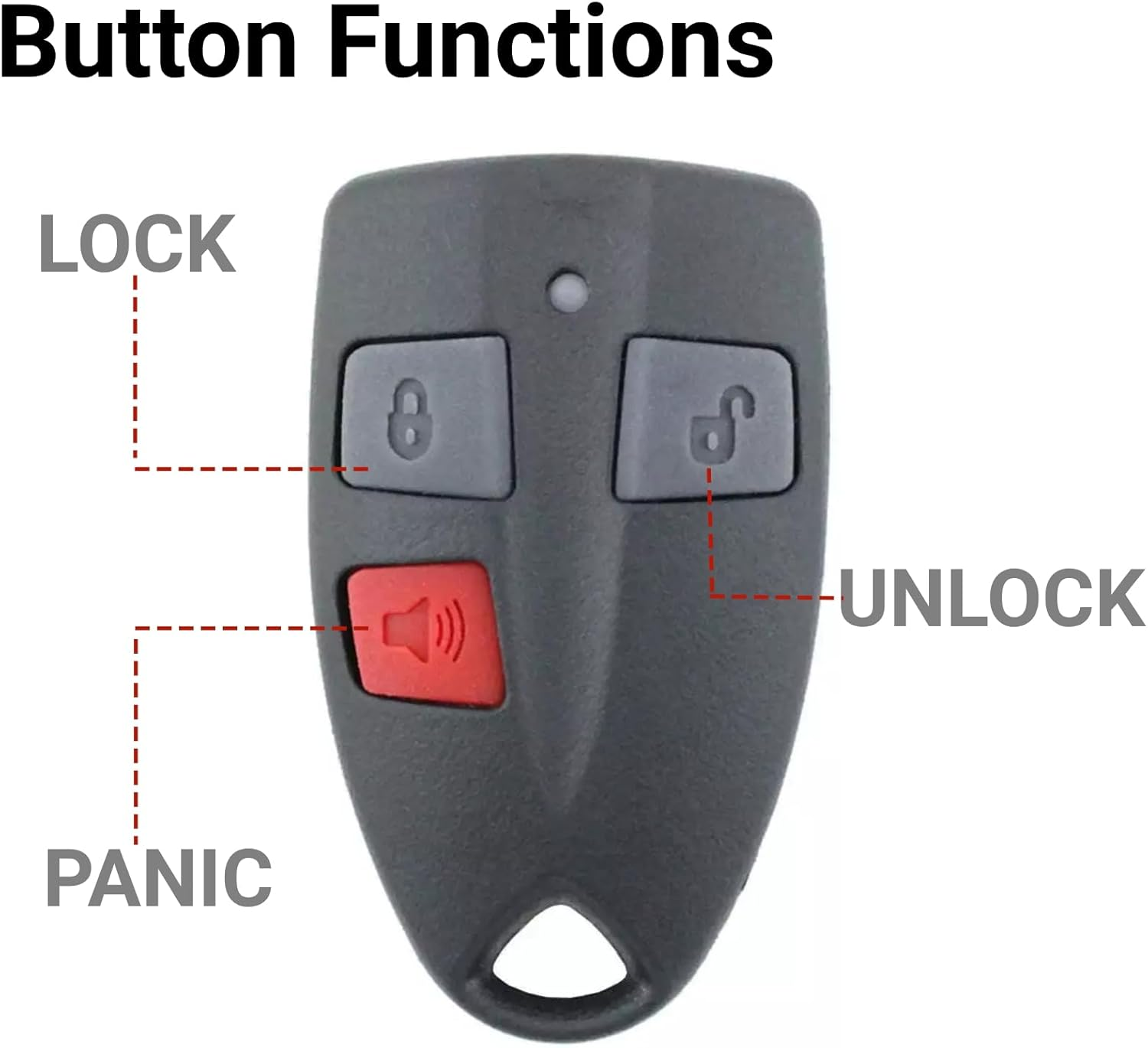 QSDIYRF 3-Button Car Remote Control Compatible with Ford Falcon/Fairmont/Fairlane/Xr6/Xr8/Fpv AU Series 2 & 3 1999-2002 AU2/AU3 Vehicle Models, 304Mhz Complete Remote Replacement, 1 Pack image number 1